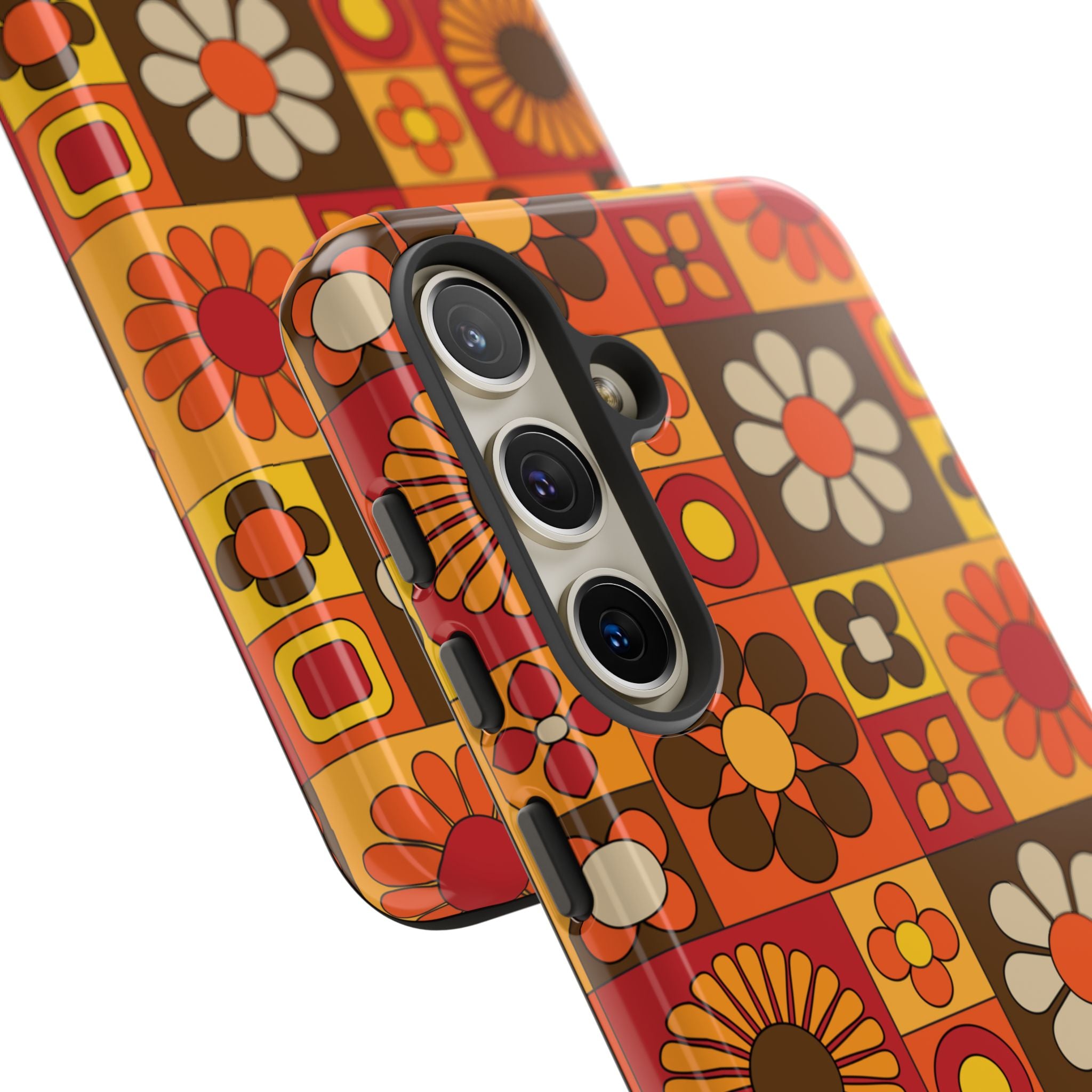 Retro 70s Mid Mod Floral Phone Case | Tough Cases for Flower Lovers
