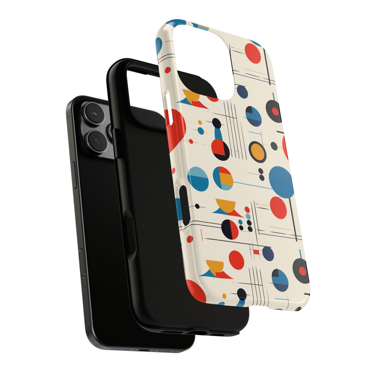 Mid Mod Bauhaus Designed iPhone, Samsung, Pixel Retro Phone Tough Cases