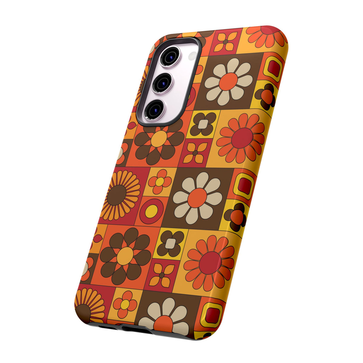 Retro 70s Mid Mod Floral Phone Case | Tough Cases for Flower Lovers