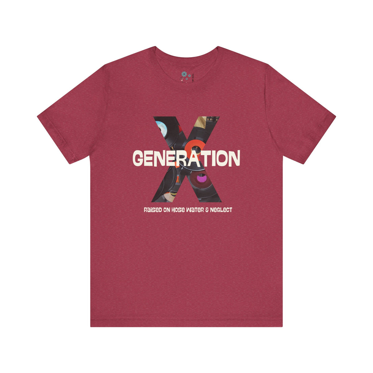Generation X Retro Tee, Raised On Hose Water And Neglect Unisex Jersey Short Sleeve Tee - Mid Century Modern Gal