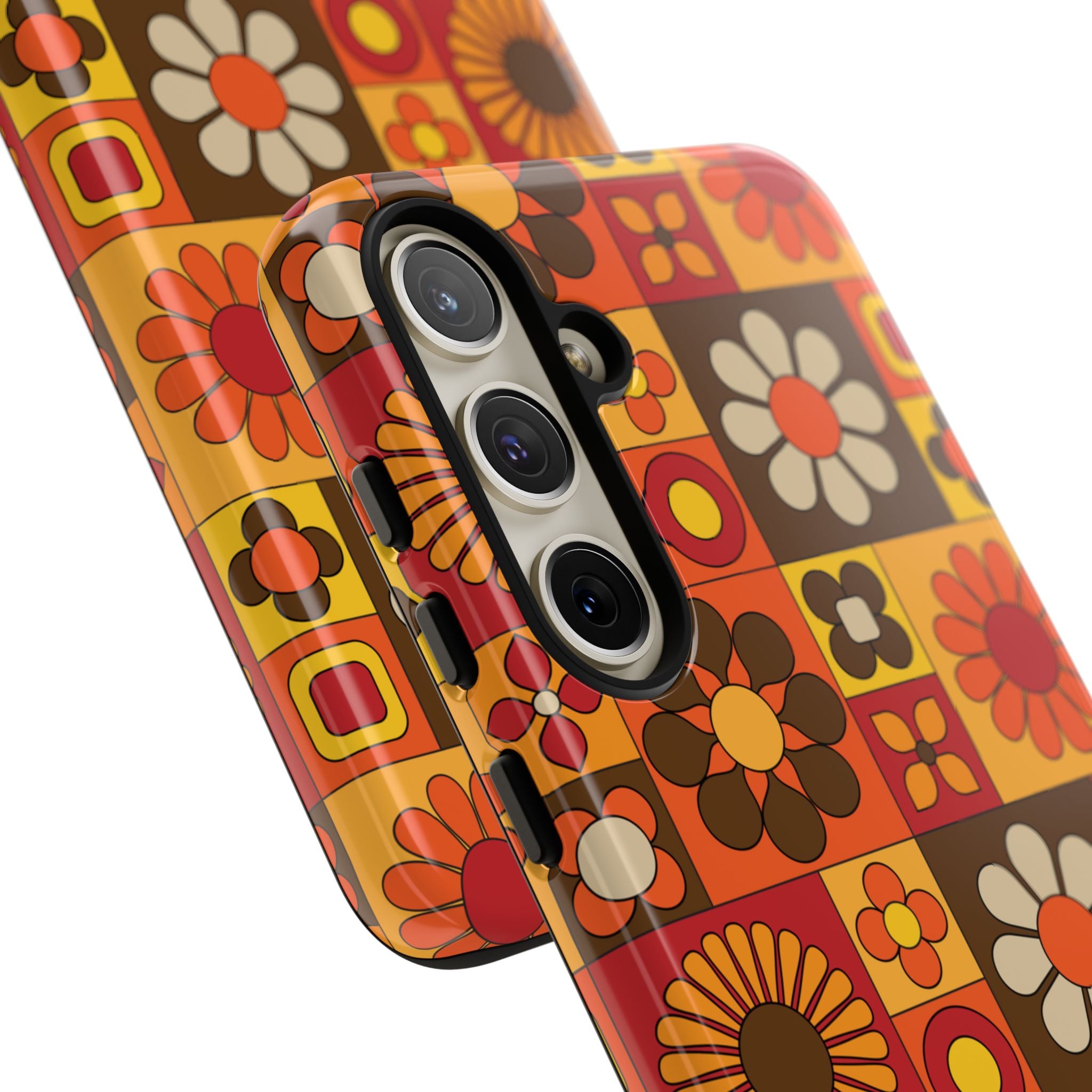 Retro 70s Mid Mod Floral Phone Case | Tough Cases for Flower Lovers