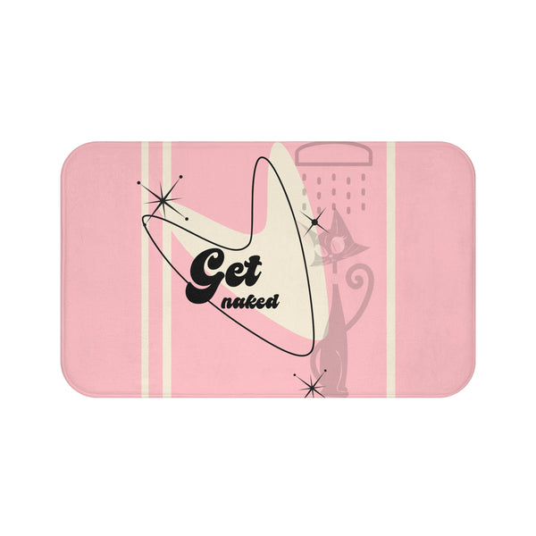 Get Naked Atomic Cat, Mid Mod Pink Bath Mat