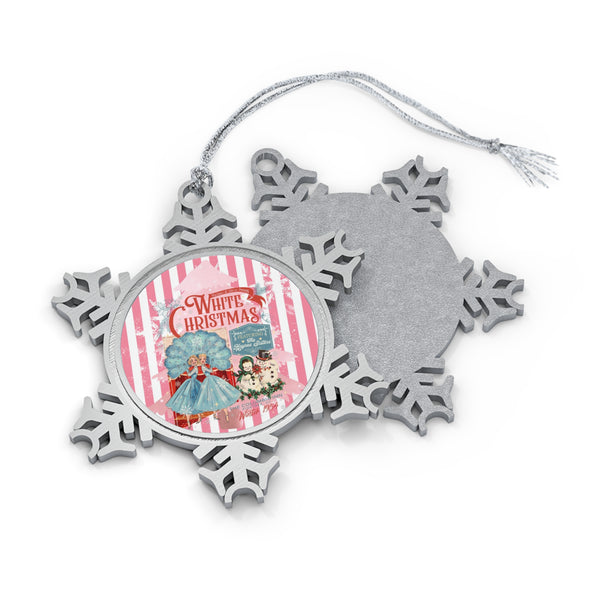 Sister Sister The Haynes Sisters Pewter Snowflake Ornament | Vintage White Christmas Holiday Decor
