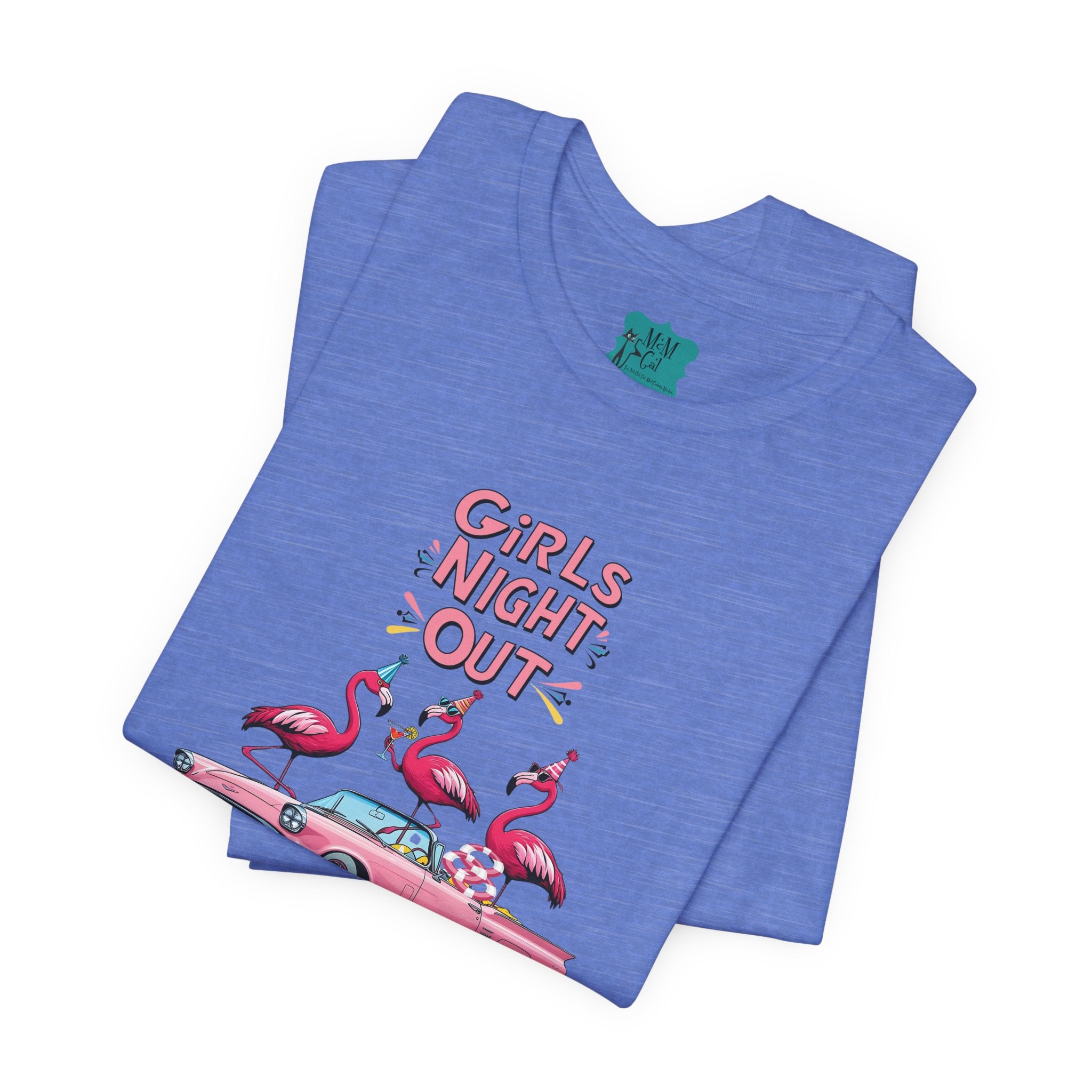 Girls Night Out Retro Fun Party Flamingo Tee - Mid Century Modern Gal
