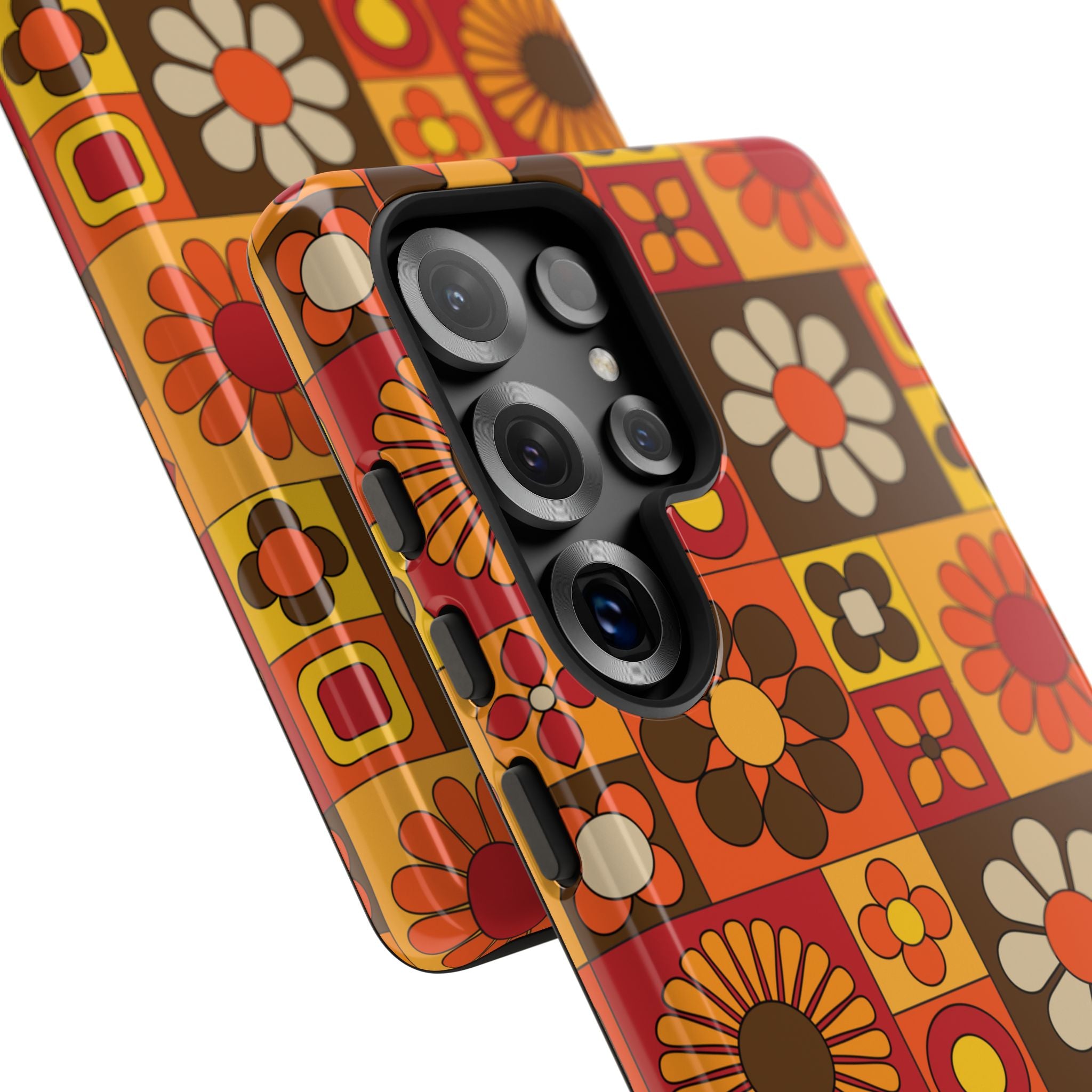 Retro 70s Mid Mod Floral Phone Case | Tough Cases for Flower Lovers
