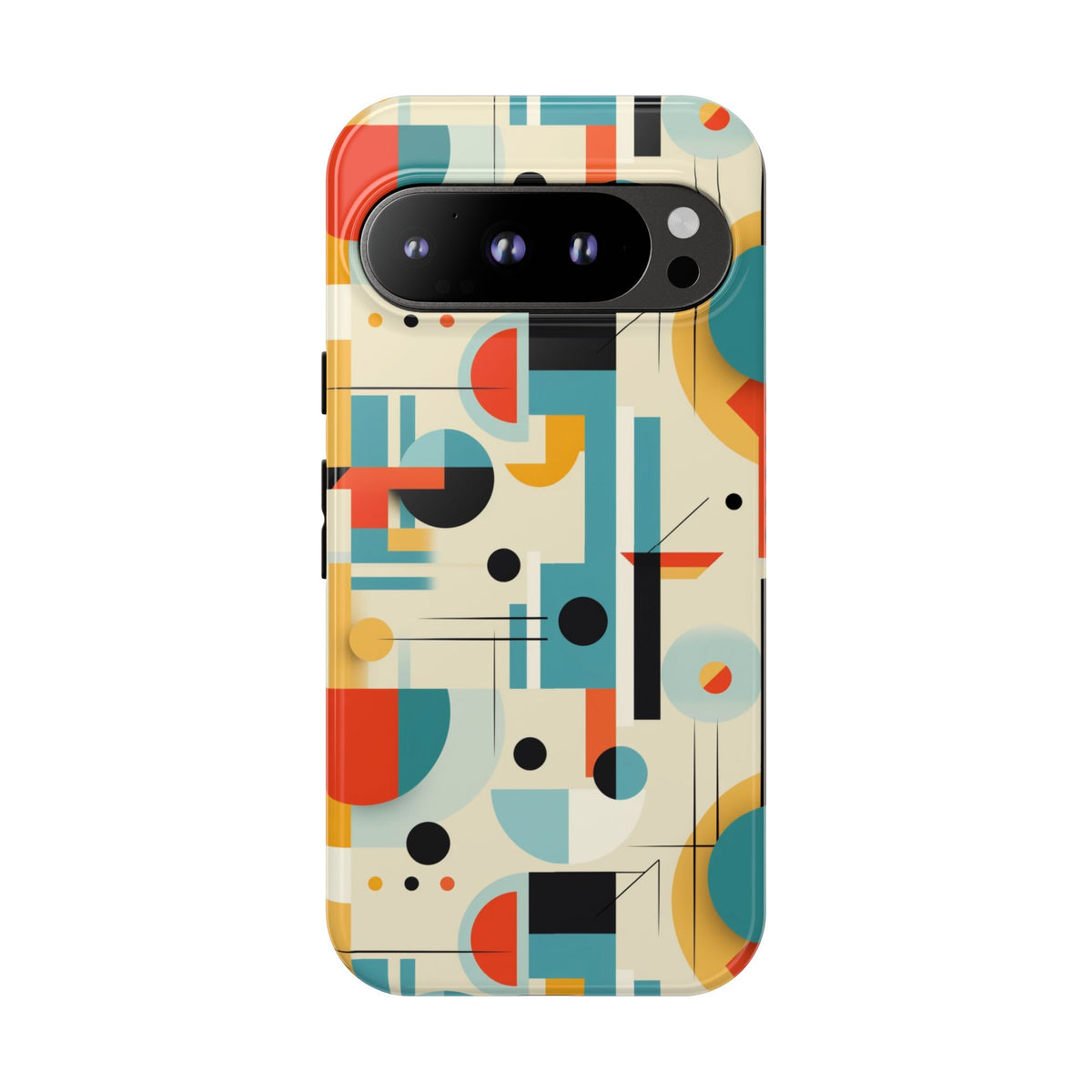 Bauhaus Designed Mid Mod Geometric Groovy Smart Phone, iPhone, Samsung, Pixel Compatible Tough Cases