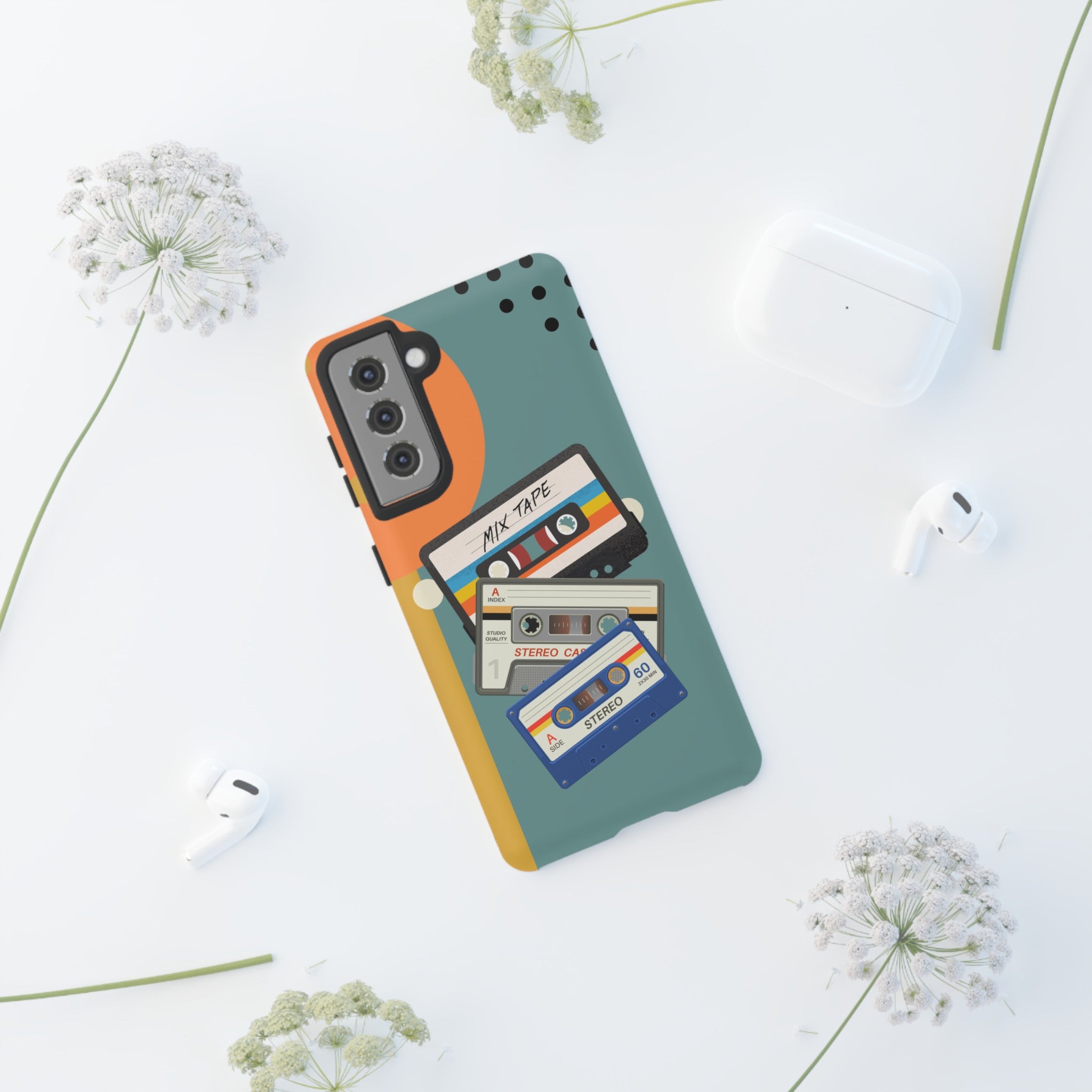 Gen X, Retro Cassettes Mid Mod Smart Phone Tough Cases - Mid Century Modern Gal