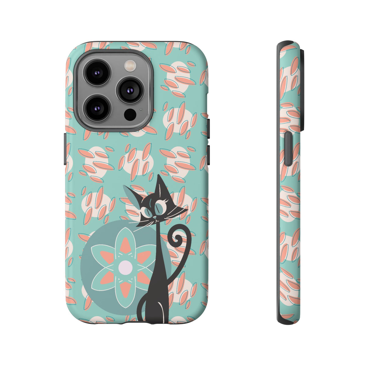 Atomic Cat, Mid Century Modern Funky Fun Smart Phone Tough Phone Cases - Mid Century Modern Gal
