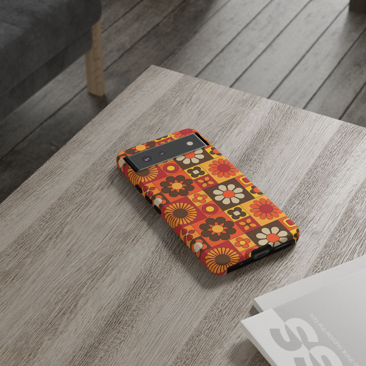 Retro 70s Mid Mod Floral Phone Case | Tough Cases for Flower Lovers