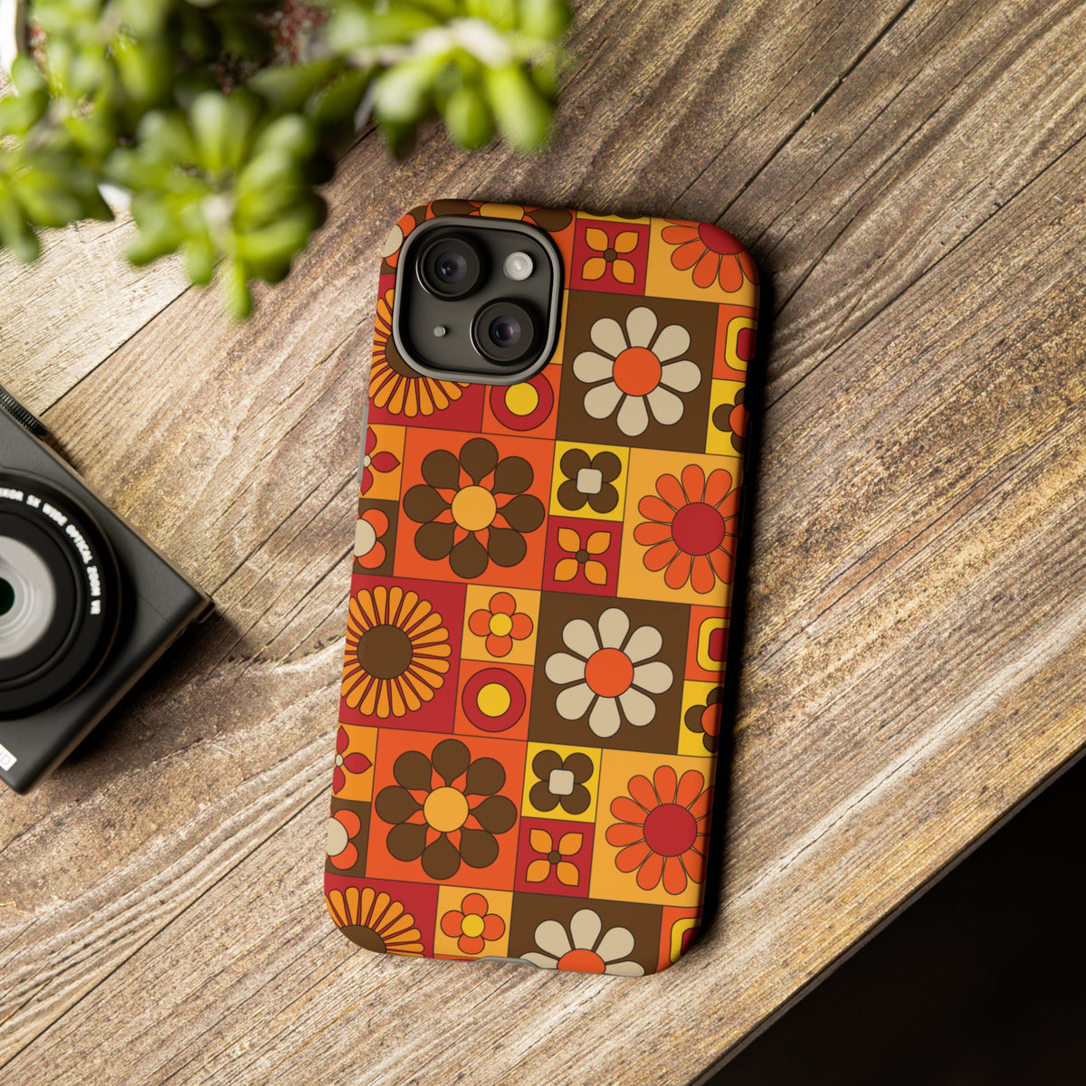 Retro 70s Mid Mod Floral Phone Case | Tough Cases for Flower Lovers