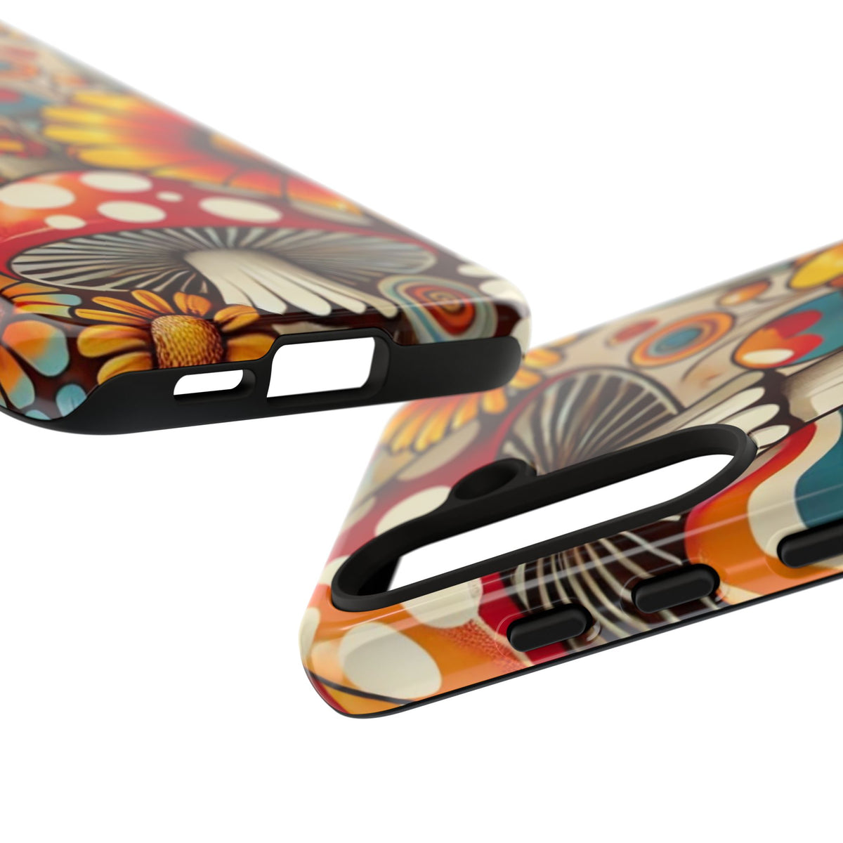 Colorful Mushroom Flower Phone Case - Boho Chic Design