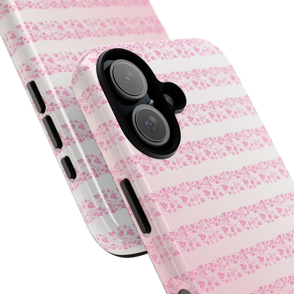 Pink Pyrex Gooseberry Striped Phone Case, Stylish Phone Cover, Tough Protective Case, Cute Cell Phone Case, Trending Gift for Her