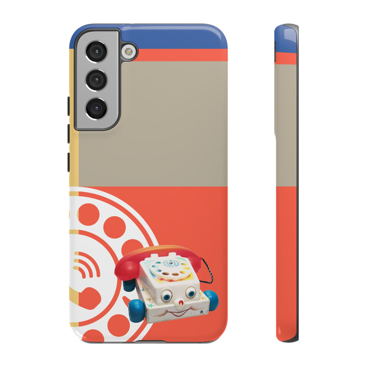 The First Original Phone, Eye Phone, Retro Kitschy Cute Rotary Phone, Tough Phone Cases - Mid Century Modern Gal