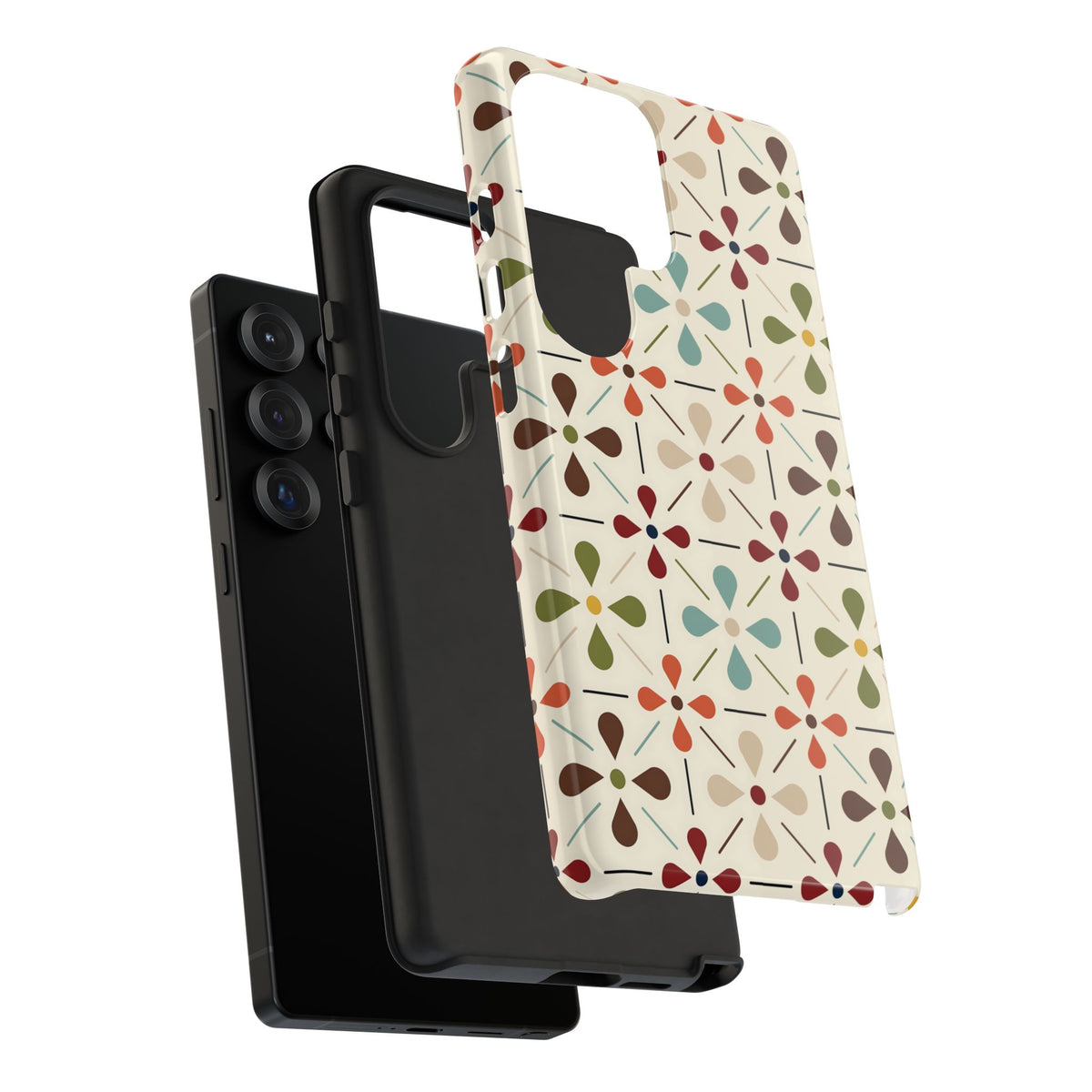 Scandinavian Flower, Mid Modern Danish Design Tough Phone Case