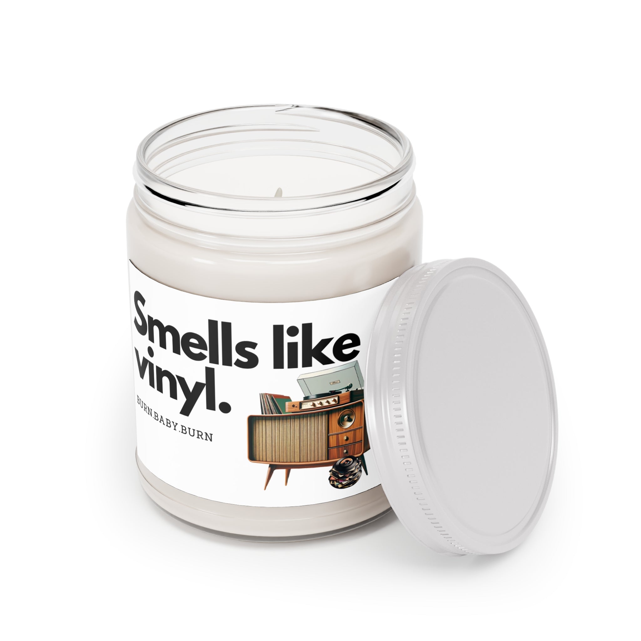 Smells Like Vinyl, Kitschy Retro Candle Gift Scented Candles, 9oz - Mid Century Modern Gal