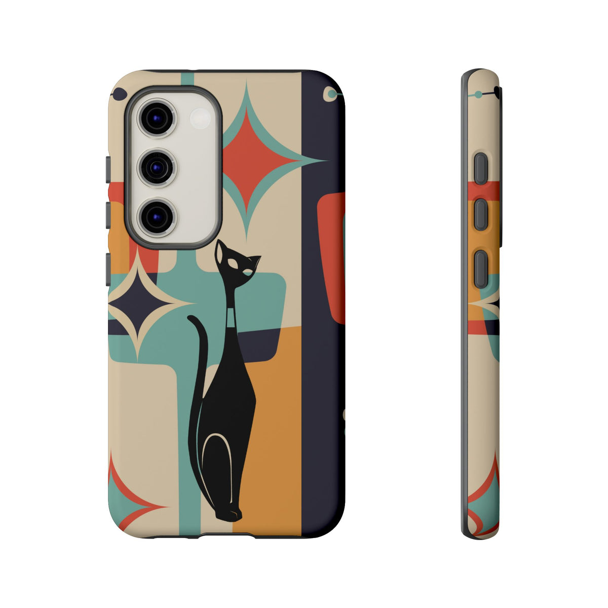 Atomic Cat, Sexton Cat, Mid Mod, Retro Geometric, Starburst Tough Phone Cases