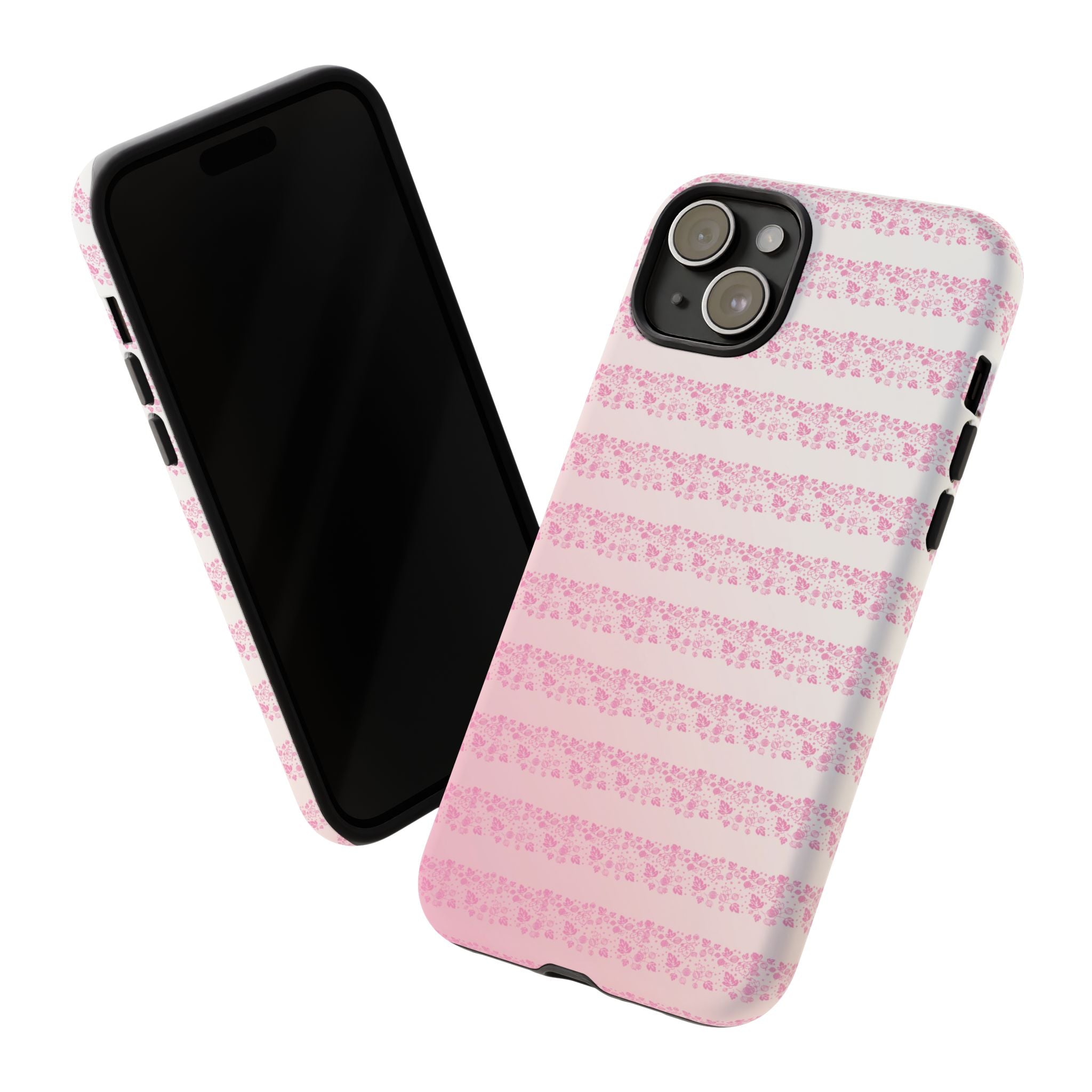 Pink Pyrex Gooseberry Striped Phone Case, Stylish Phone Cover, Tough Protective Case, Cute Cell Phone Case, Trending Gift for Her