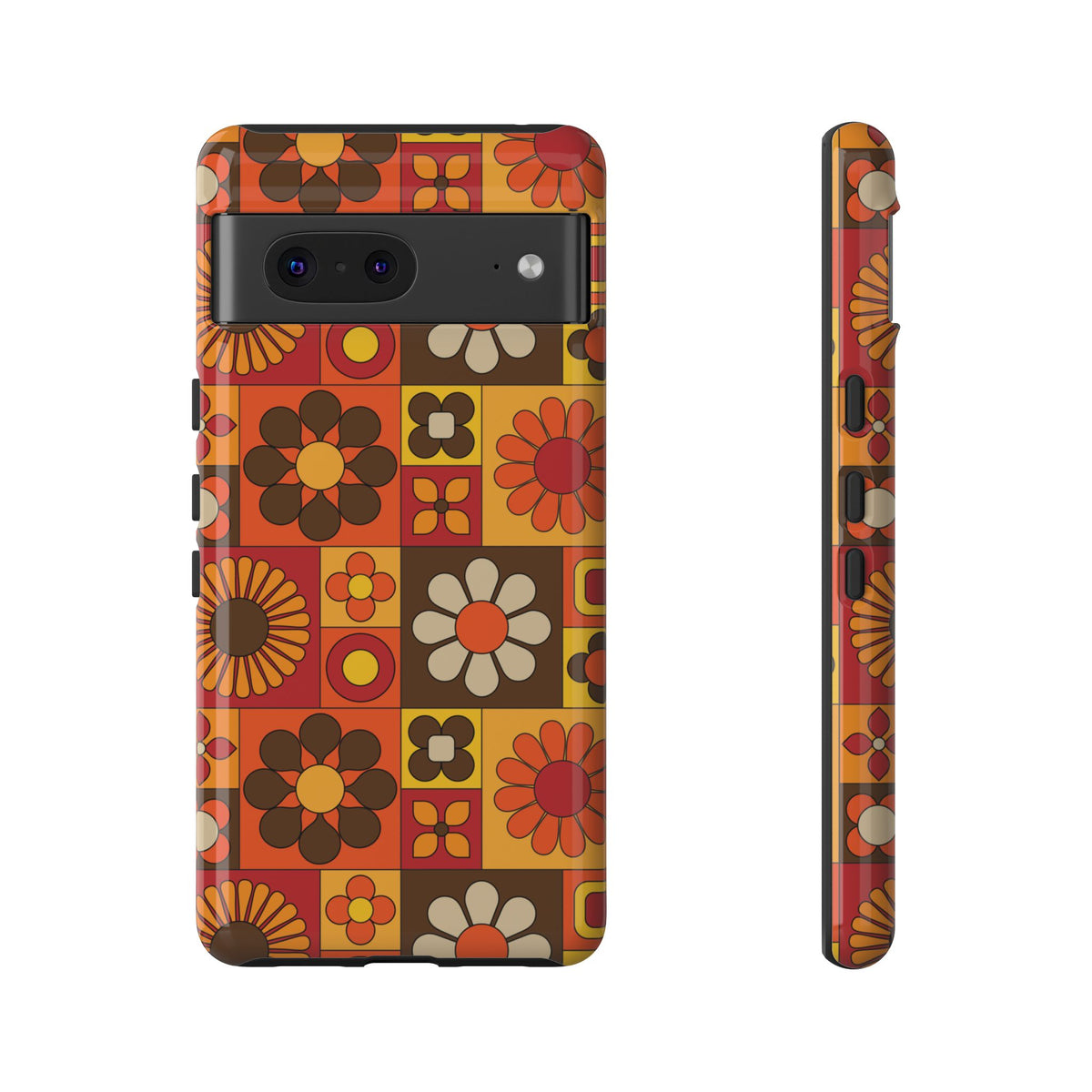 Retro 70s Mid Mod Floral Phone Case | Tough Cases for Flower Lovers