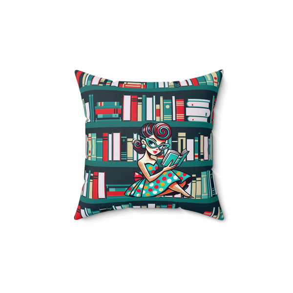 Reading Pillow, Cozy Read and Relax Literary Pillow - Cute Book Lover Decor