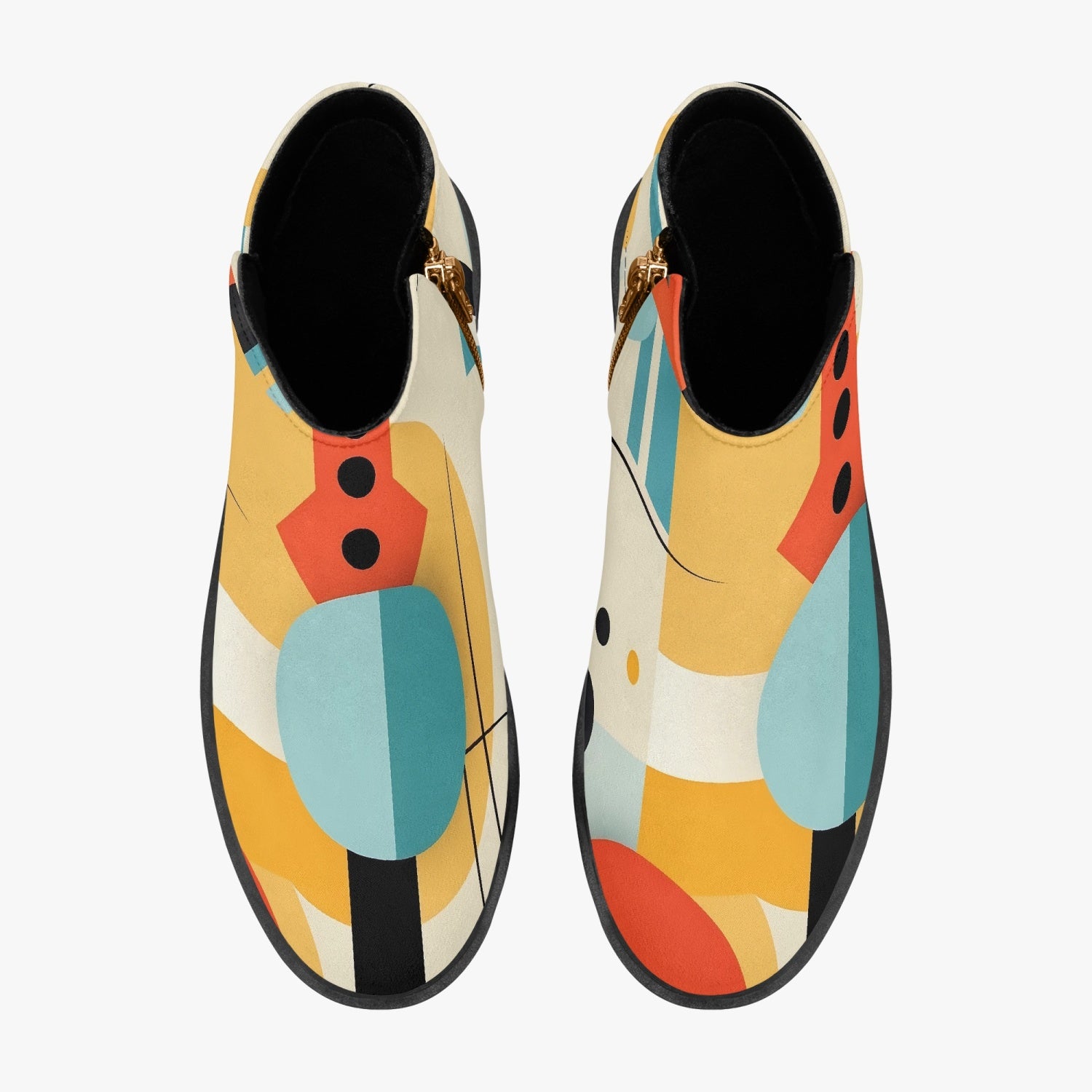 Mid Century Modern Bauhaus Designed Fashion Boots With Zipper (Unisex sizing) - Mid Century Modern Gal
