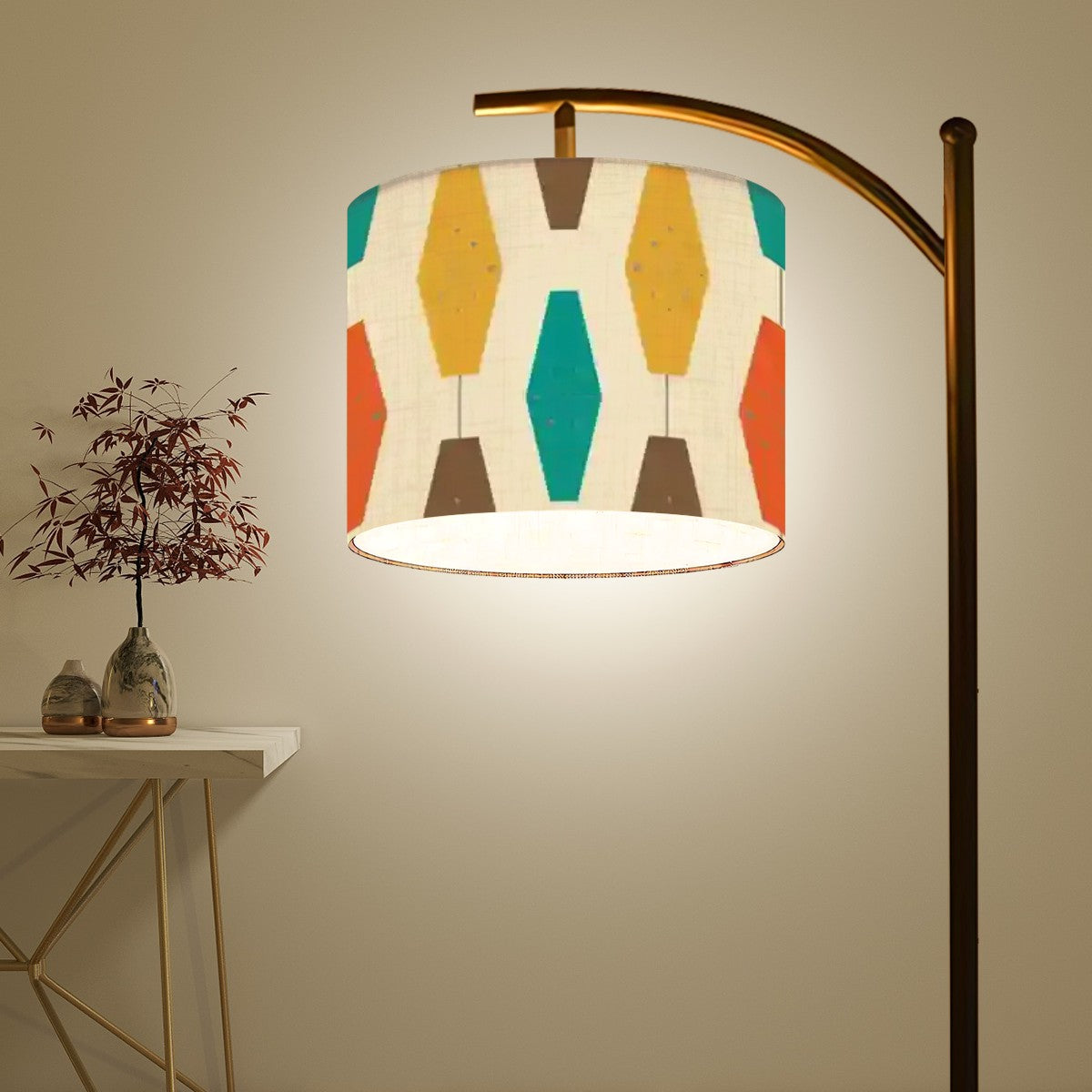 Mid Century Modern Groovy Lantern Mod Arc Floor Lamp - Mid Century Modern Gal