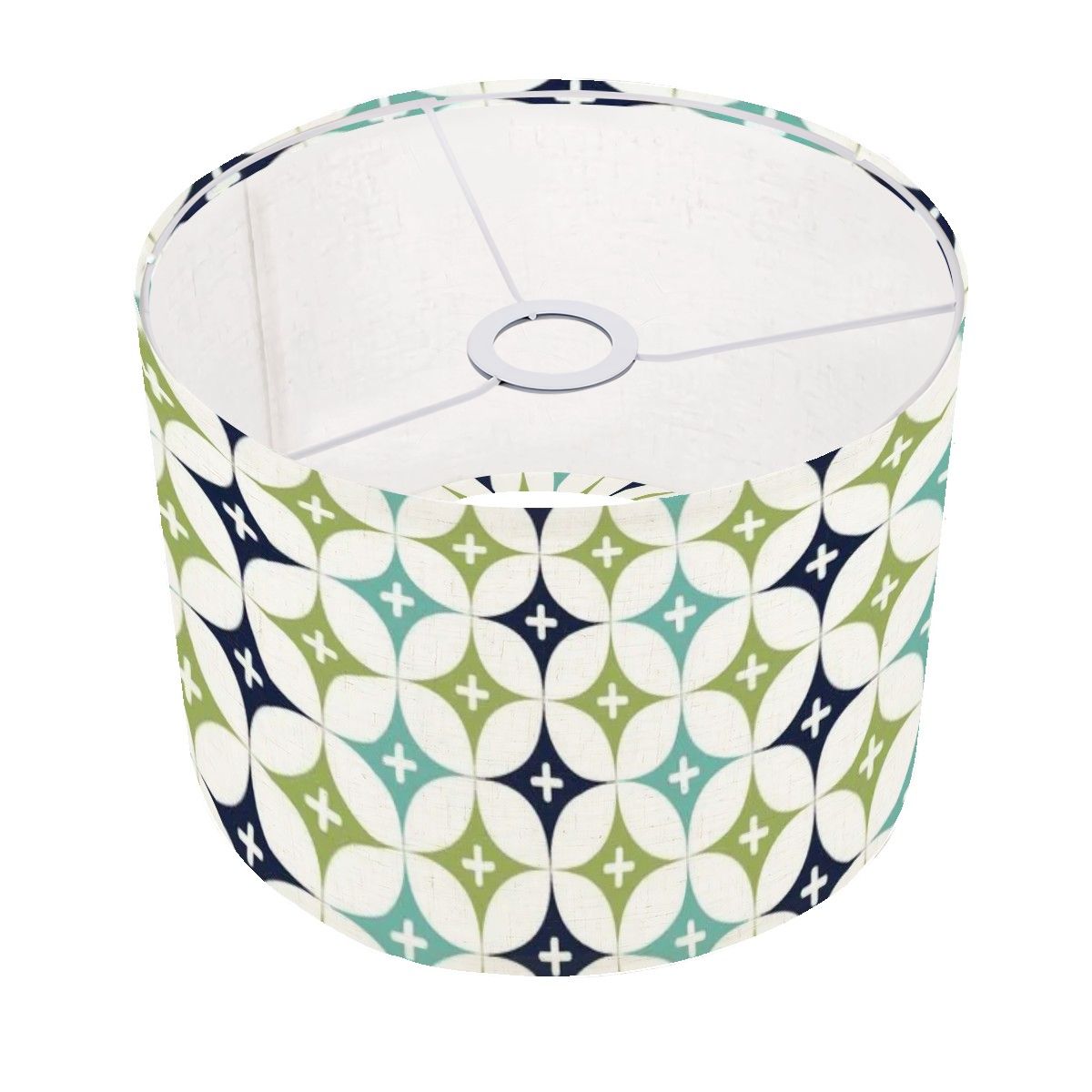 Atomic Starburst Blue Green, Mid Century Modern Lampshade - Mid Century Modern Gal