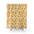 1970s Groovy Flower Power Golden Yellow, Orange Pop Of Funky Fun Shower Curtain - Mid Century Modern Gal