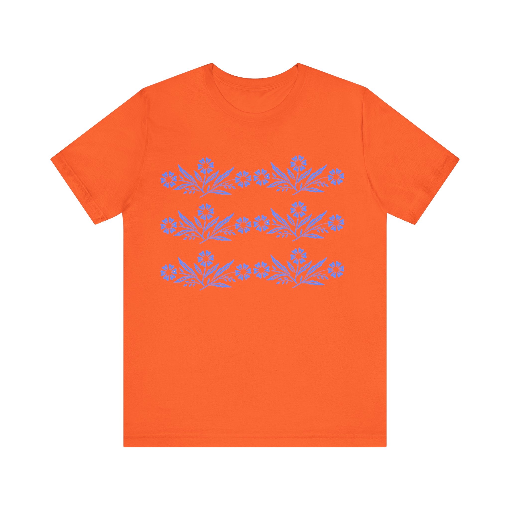Vintage Corning Ware Inspired Blue Cornflower Retro Mod Tee - Mid Century Modern Gal