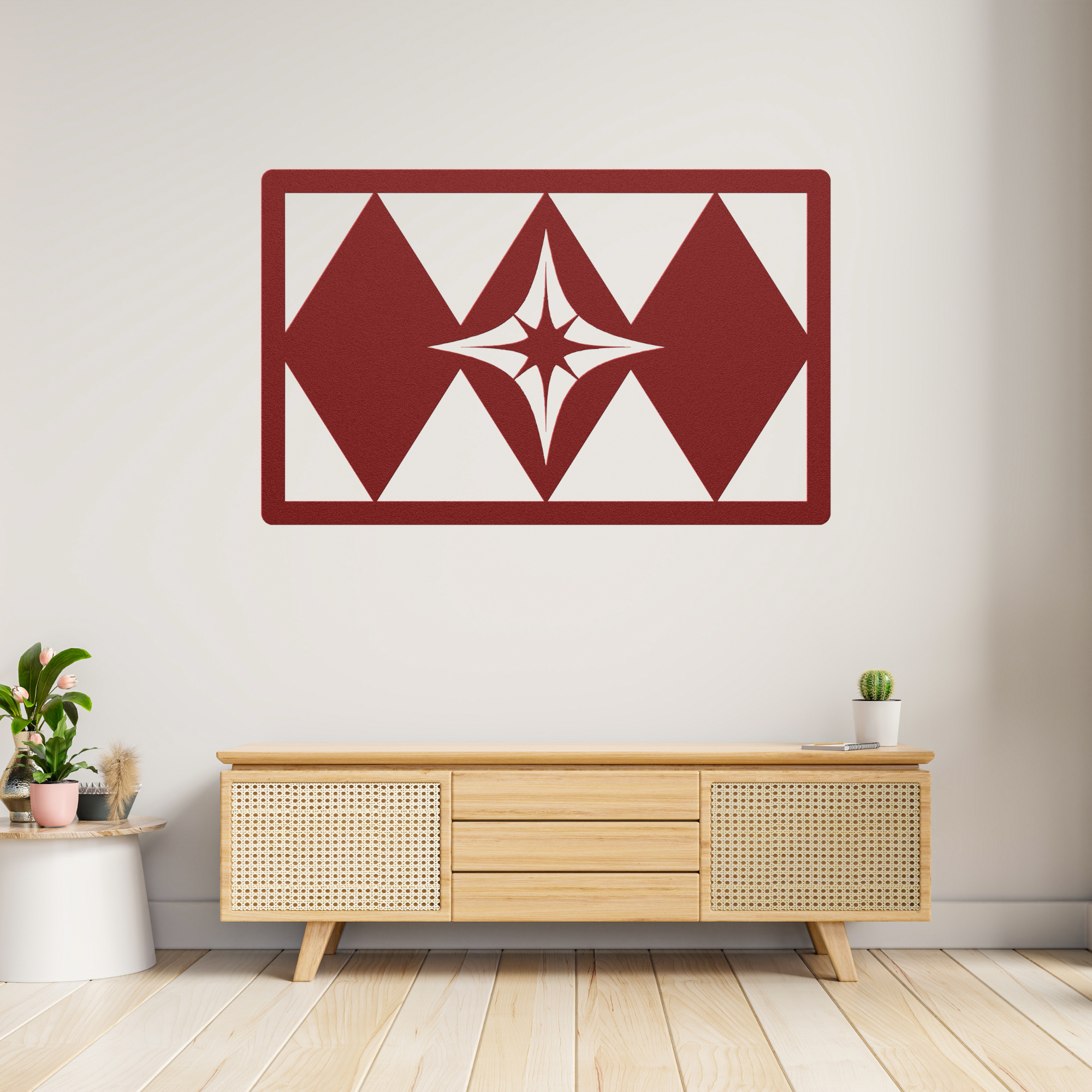 Mid Century Modern Starbust Metal Wall Art, Shadow Box Wall Art - Mid Century Modern Gal