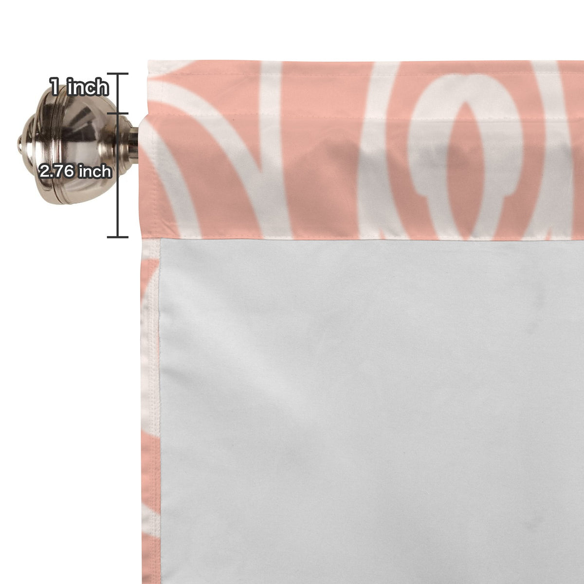 Atomic Kitschy Cat Coral Mid Mod Kitchen Window Valance - Mid Century Modern Gal
