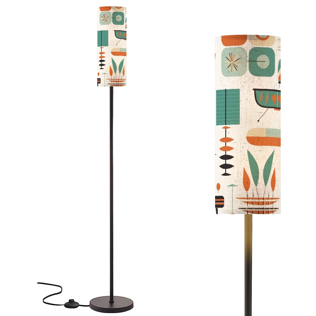 Mid Century Modern Minimalist, Modernist, Retro Floor Lamp With Remote Control - Mid Century Modern Gal