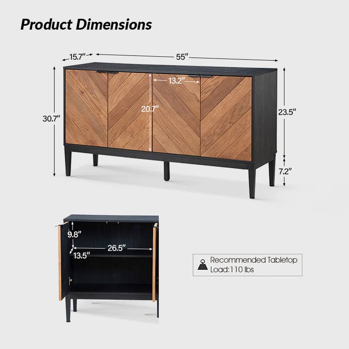 Wholesale Hargapas 4 Door Sideboard