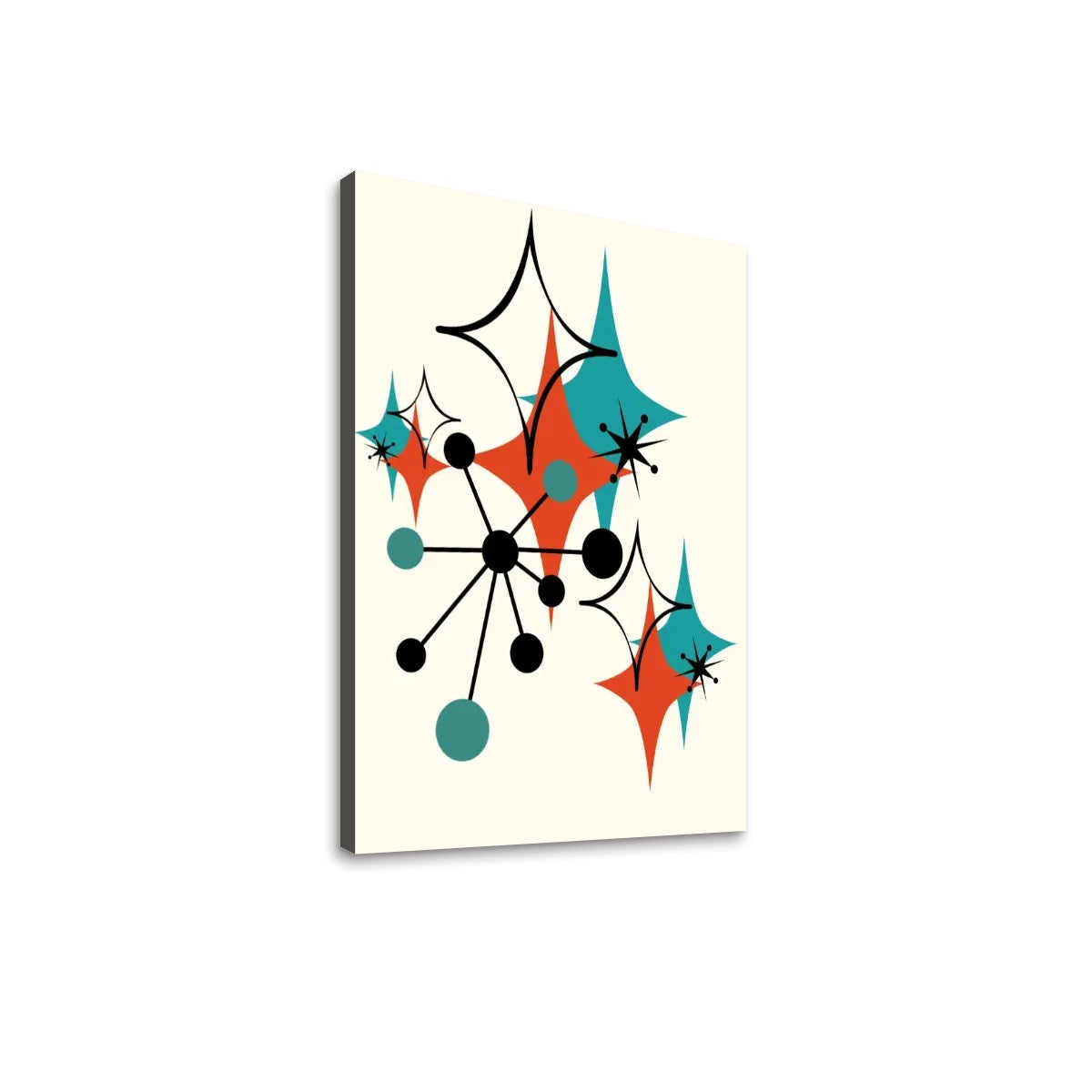 Mid Century Modern Wall Art, Atomic Diamonds Starburst Retro Mod Home Decor - Mid Century Modern Gal