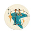 Mid Century Modern Dapper Dudes Mid Century Modern Barware Thick Round Coasters Set of 6 - Mid Century Modern Gal