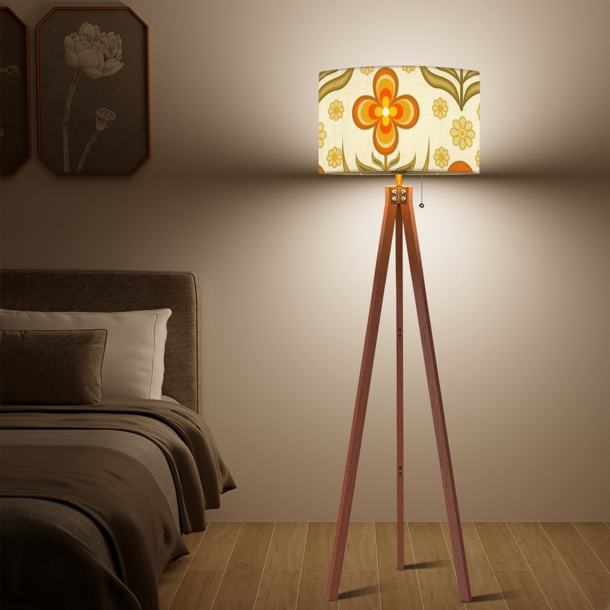 Flower Power Groovy Mod Retro Floor Lamp - Mid Century Modern Gal