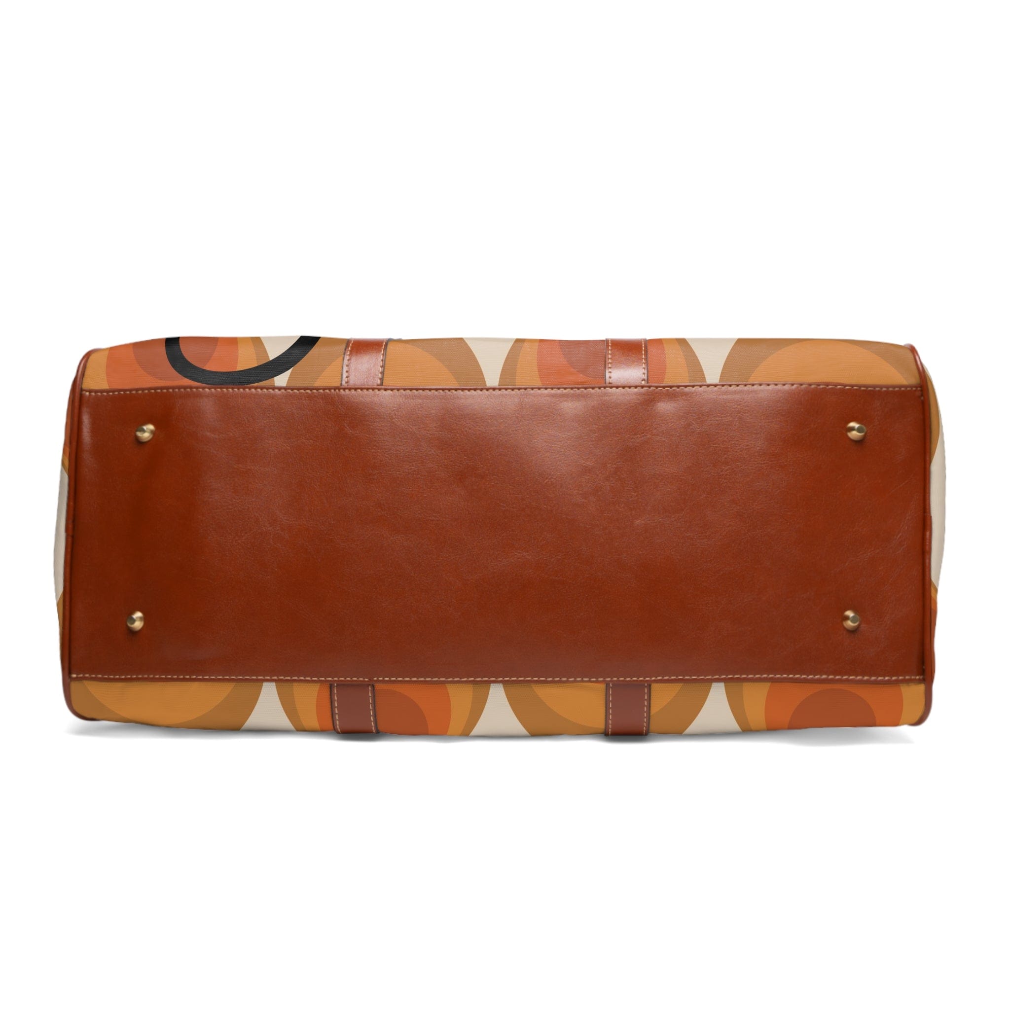 Mid Century Modern Travel Bag, Retro Orbs, Groovy Atomic Cat Waterproof Travel Bag Bags 20" x 12" / Brown