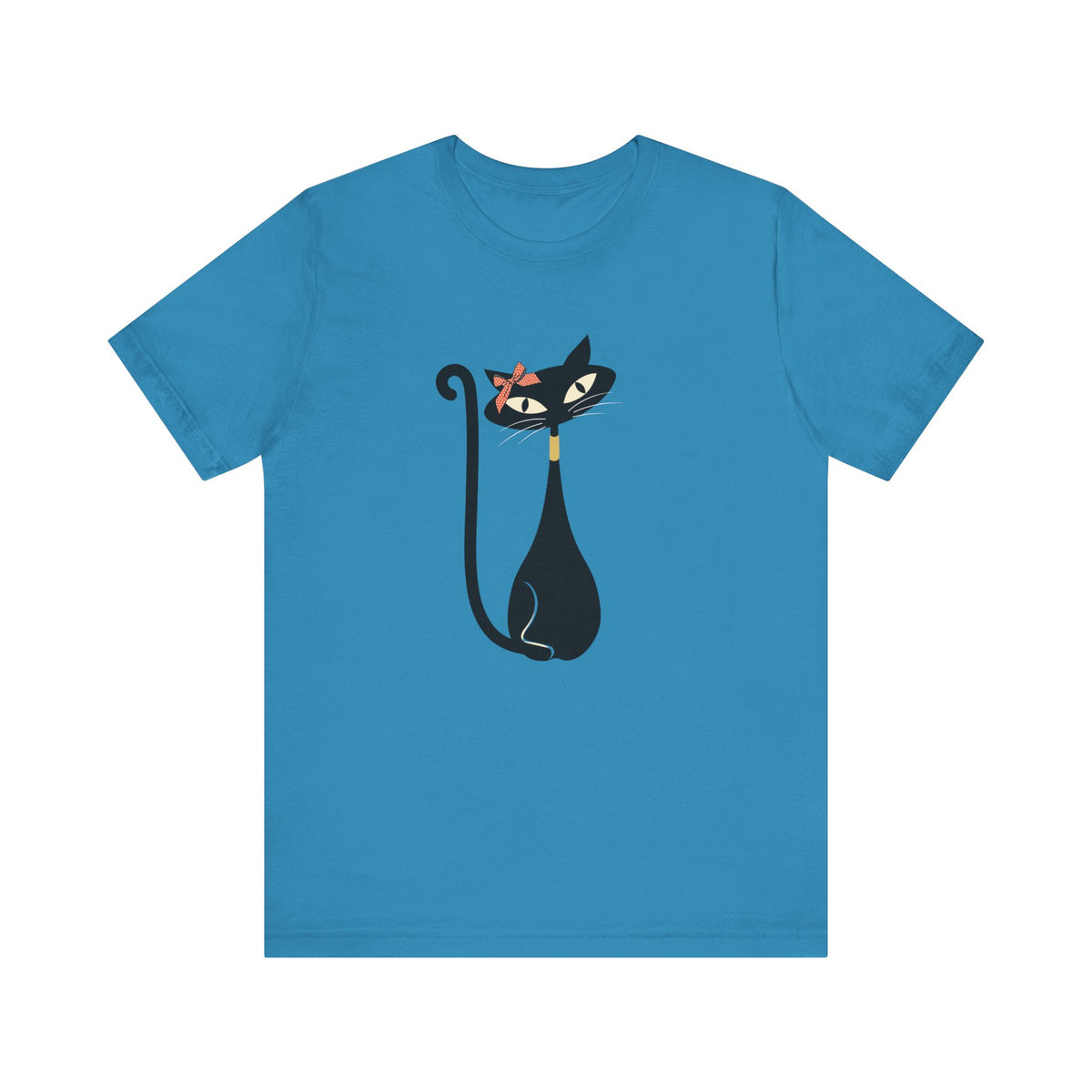 Atomic Cat Mid Century Modern Retro Trendy Hip Unisex Jersey Short Sleeve Tee - Mid Century Modern Gal