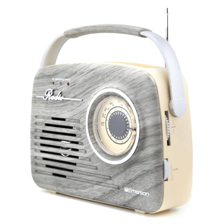 Wholesale Emerson Portable Retro Radio with Rechargeable Battery