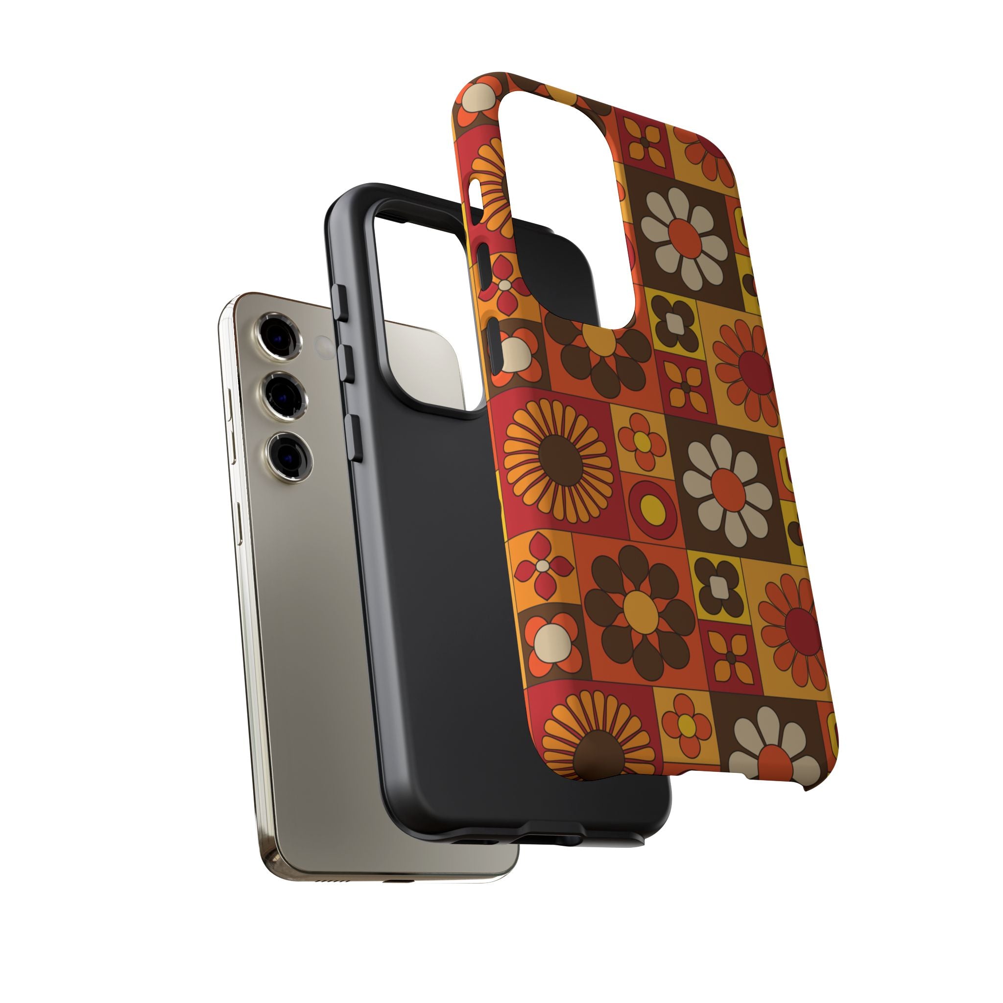 Retro 70s Mid Mod Floral Phone Case | Tough Cases for Flower Lovers