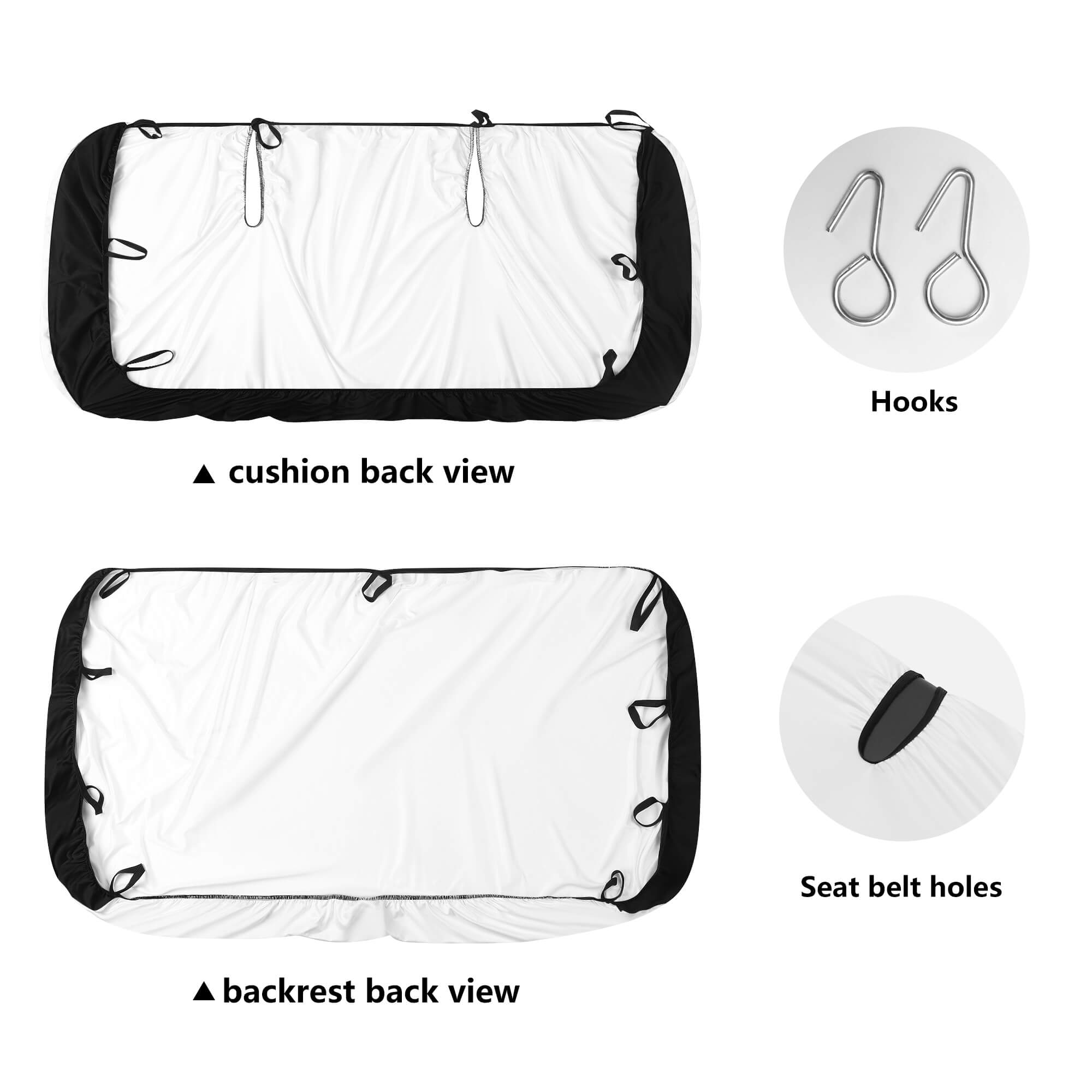Dashing Dachsund Dog, Weiner Dog Mid Century Modern Retro Front, Back Lightweight Car Seat Cover Set (set of 4) - Mid Century Modern Gal