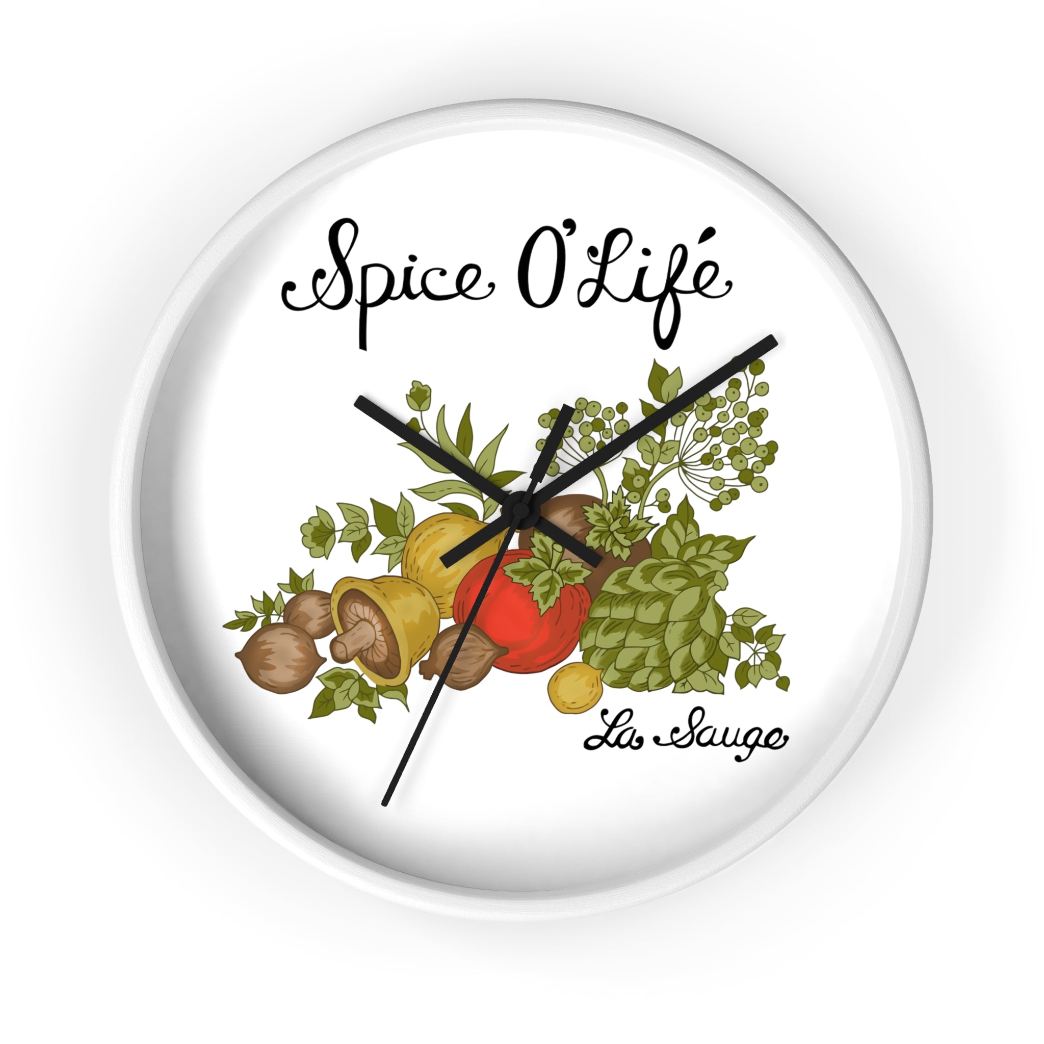 70s Spice Of Life Corningware Inspired Kitschy Mod Retro Wall Clock - Mid Century Modern Gal