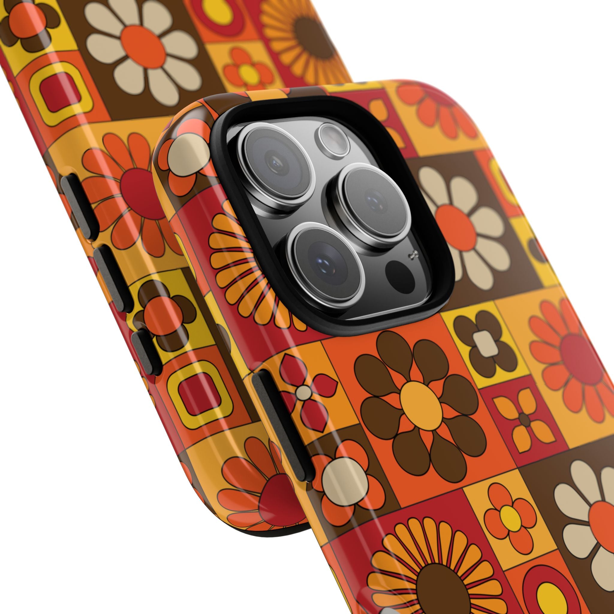 Retro 70s Mid Mod Floral Phone Case | Tough Cases for Flower Lovers