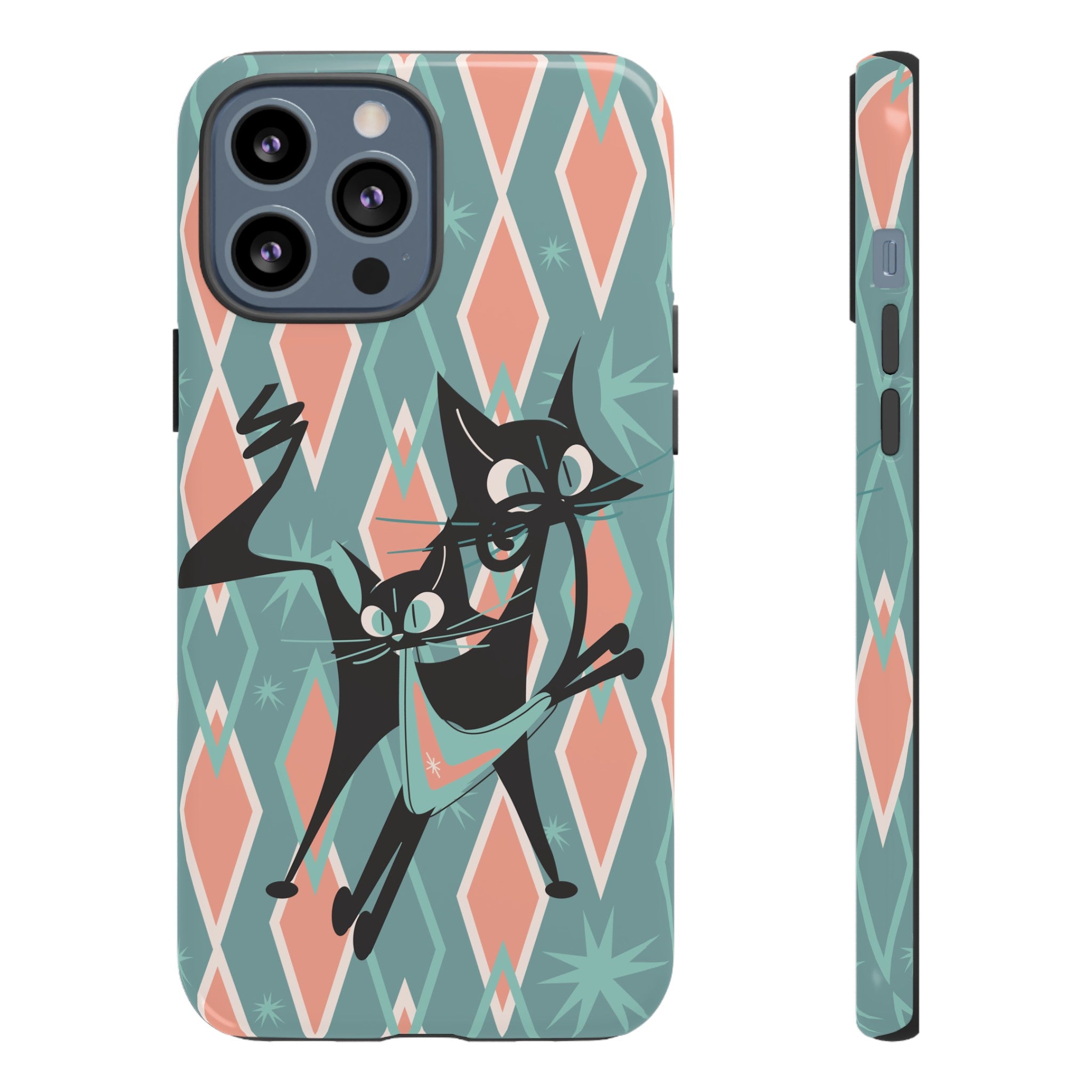 Mid Mod Atomic Cat Kitschy Retro Chic Samsung, Smart Phone Tough Cases