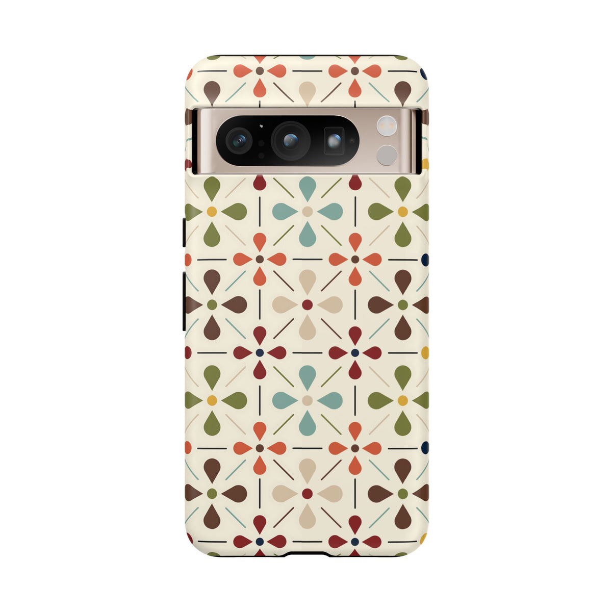 Scandinavian Flower, Mid Modern Danish Design Tough Phone Case