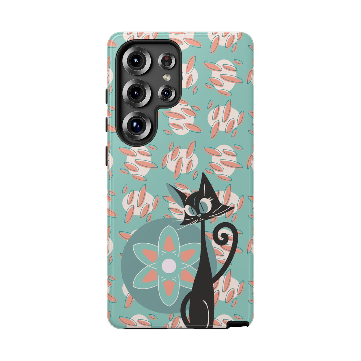 Atomic Cat, Mid Century Modern Funky Fun Smart Phone Tough Phone Cases