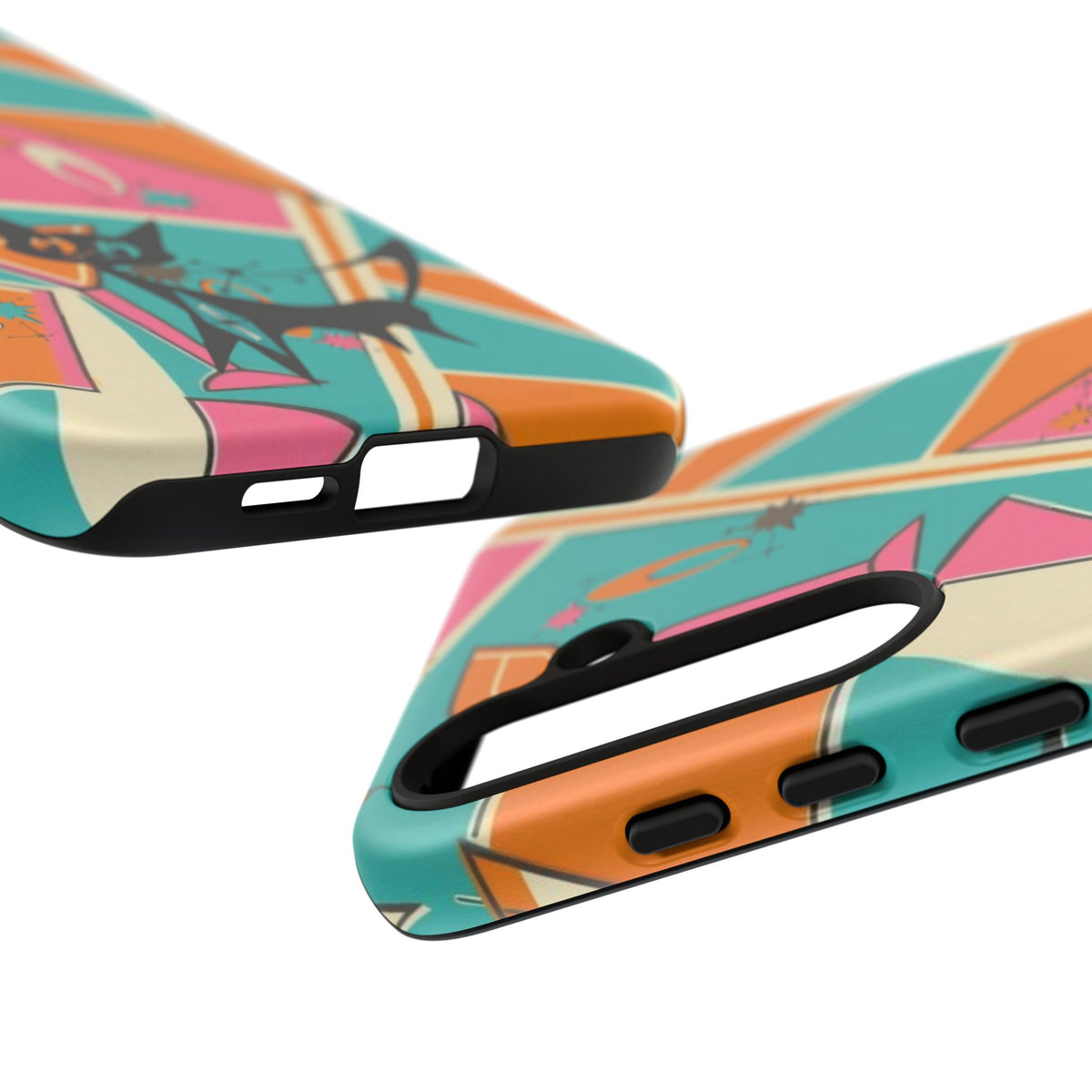 Atomic Cat Mid Mod Retro Cat Phone Case - Tough Cases for Stylish Cat Lovers