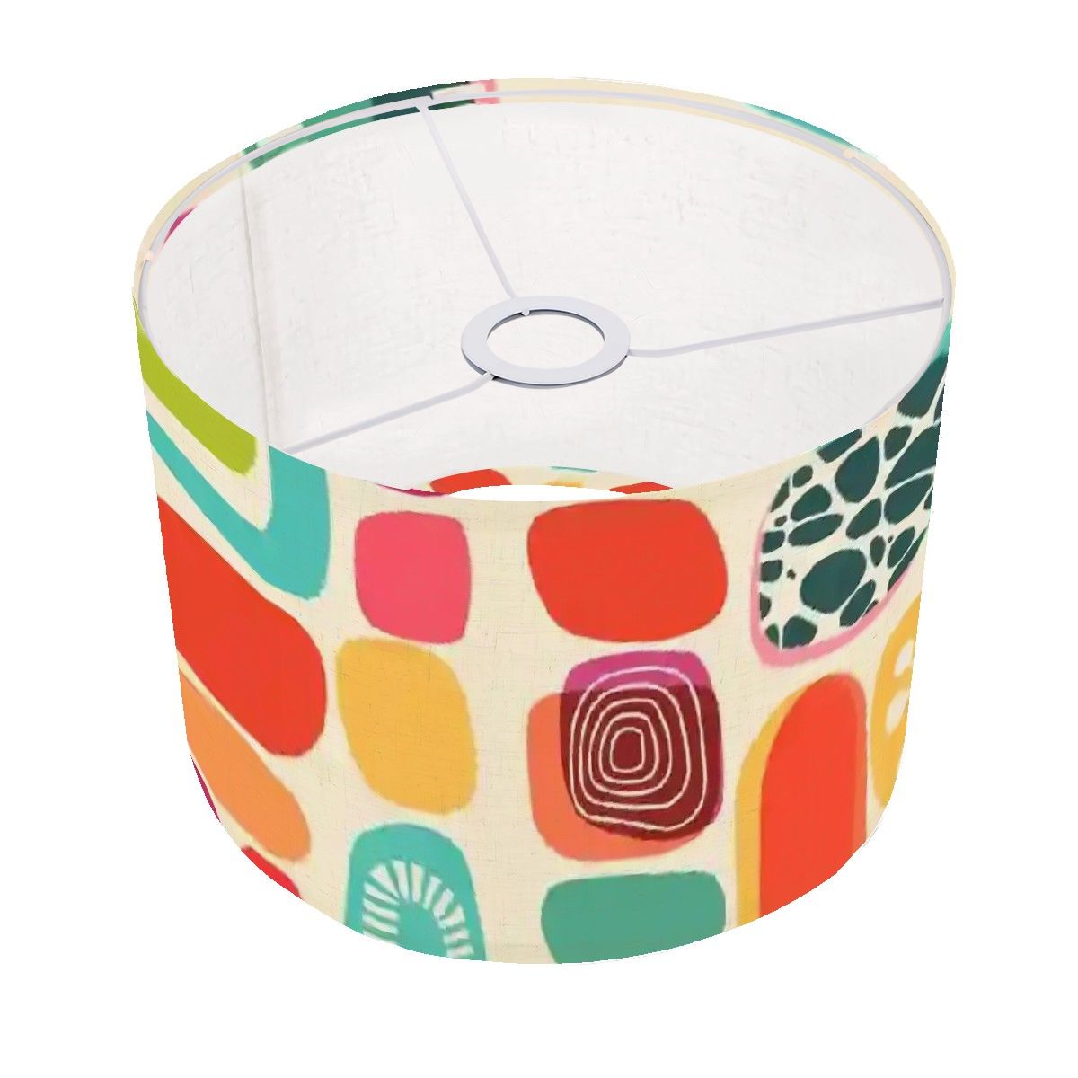 Mid Century Modern Amoeba Retro Lampshade With Ring - Mid Century Modern Gal