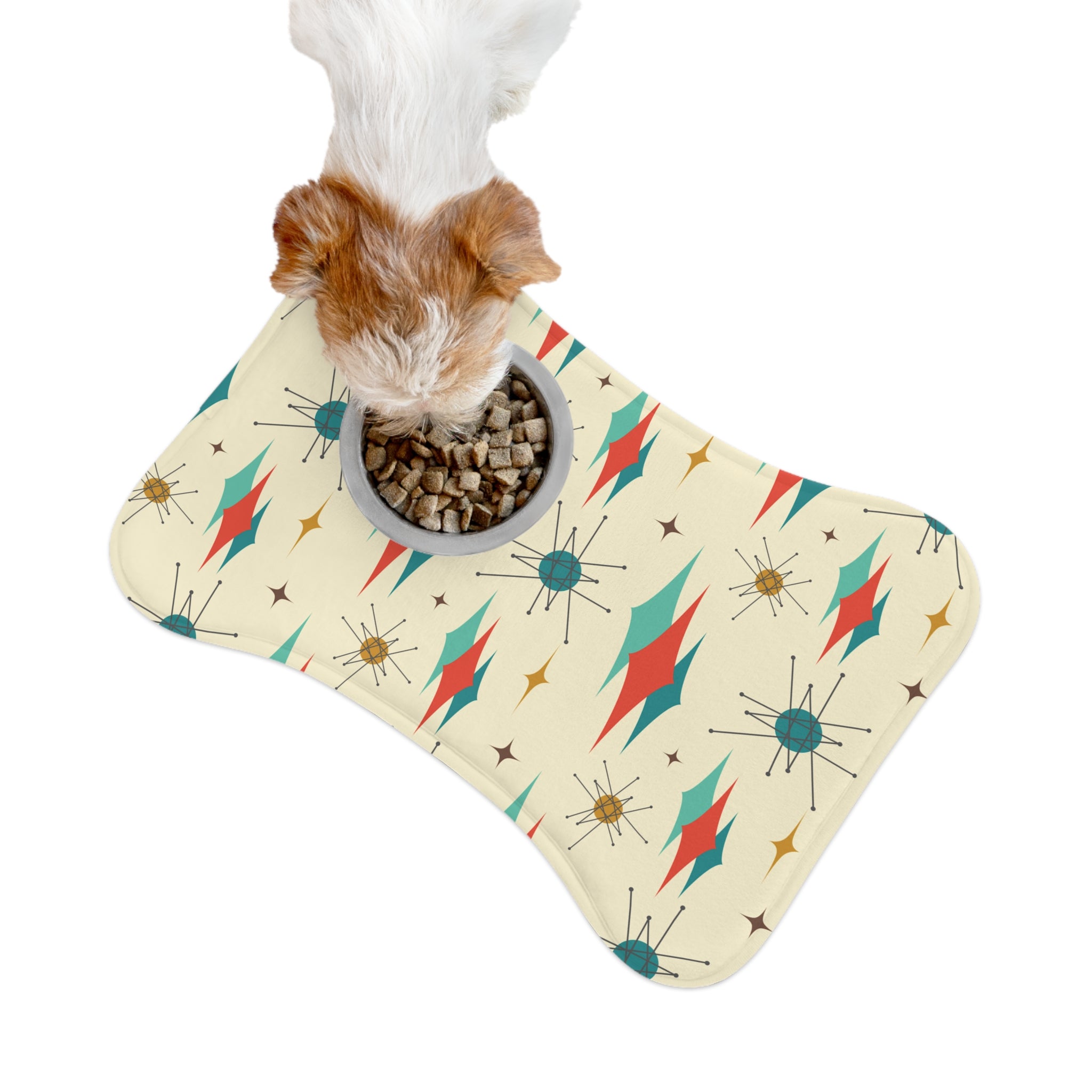 Atomic Franciscan Designed, Mid Century Modern, Cat, Dog Pet Feeding Mats - Mid Century Modern Gal