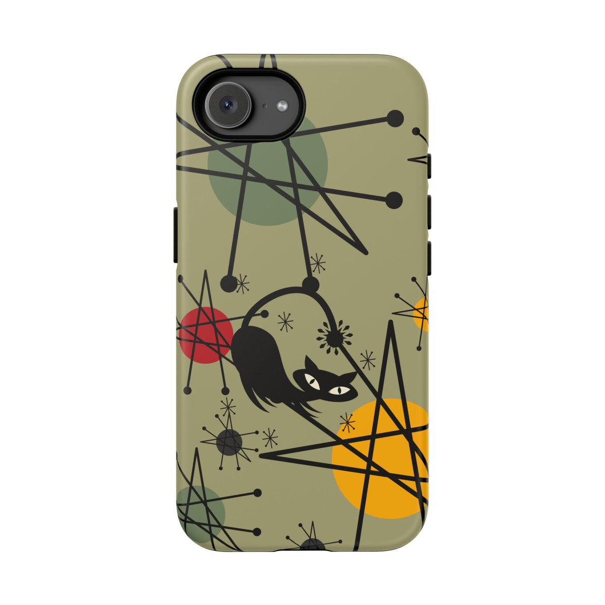 Mid Century Modern Atomic Cat, Retro Chic Groovy Mod Samsung, Smart Phone Tough Cases