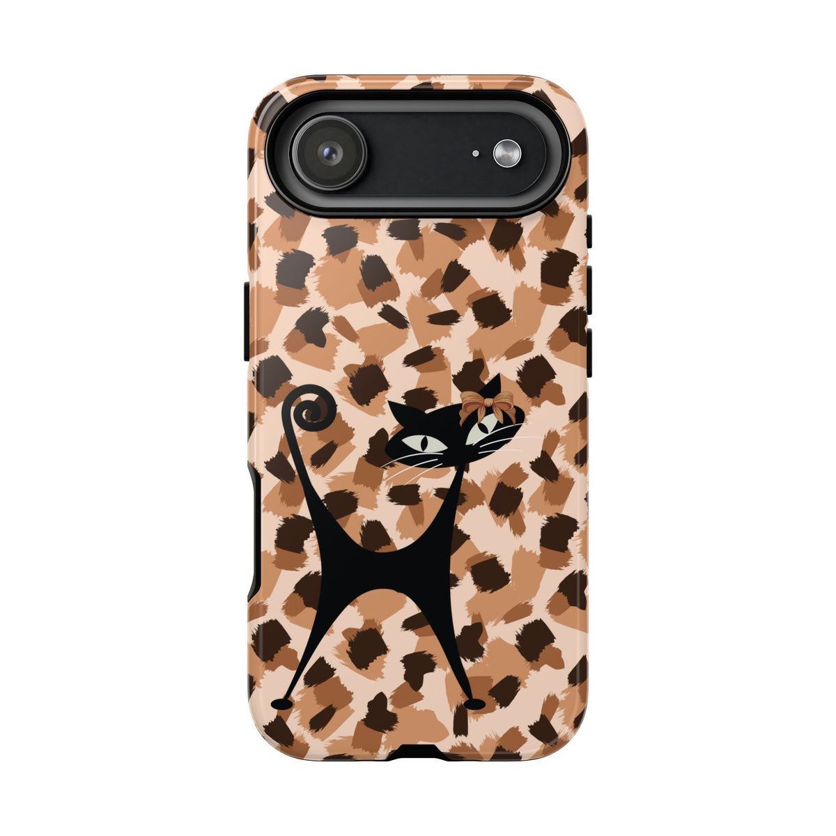 Mid Century Modern Atomic Cat, Animal Print Kitschy Trendy Smart Phone Tough Cases